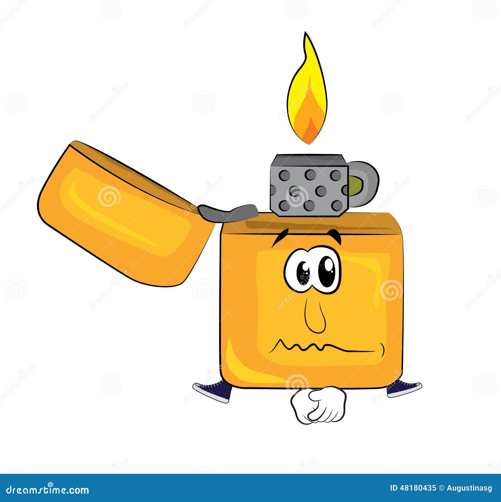 Sad lighter cartoon stock illustration. Illustration of lighter 48180435