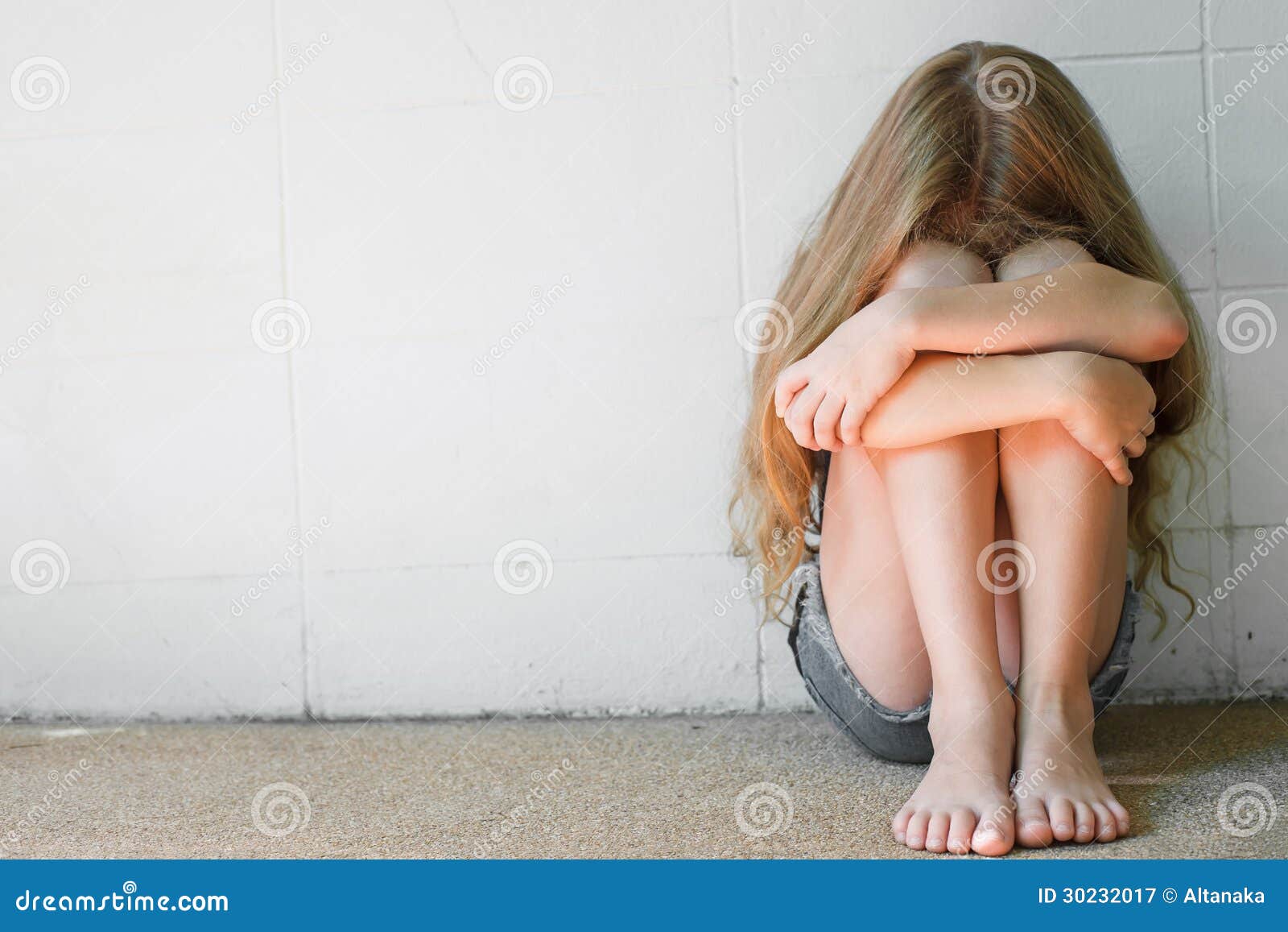 Sad little girl stock image. Image of alone, girl, lonely - 30232017