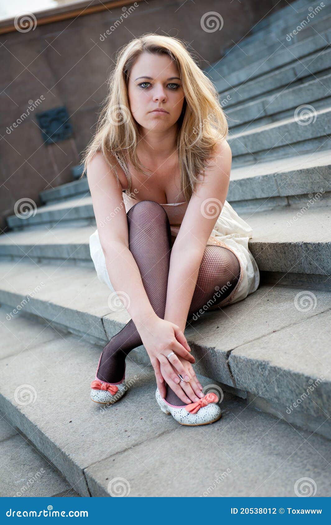 Sad lonely girl sitting stock photo. Image of lady, pretty - 20538012