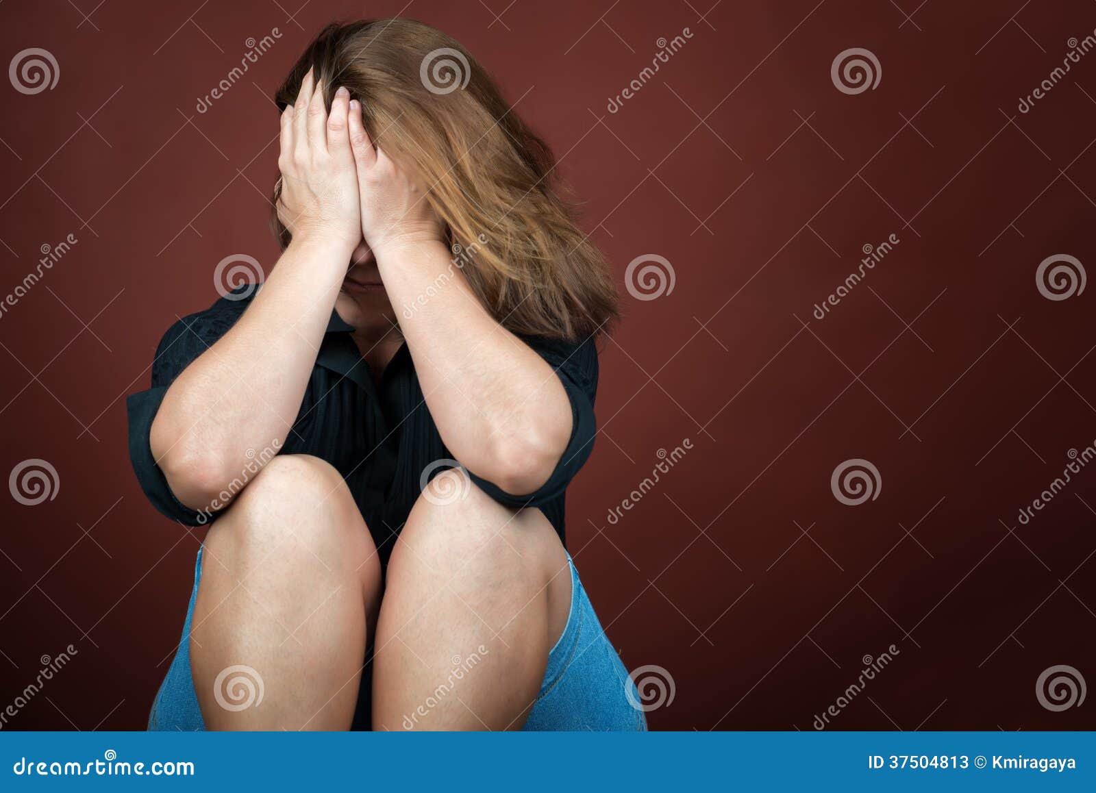 Sad and Lonely Woman Crying Stock Image - Image of beautiful ...