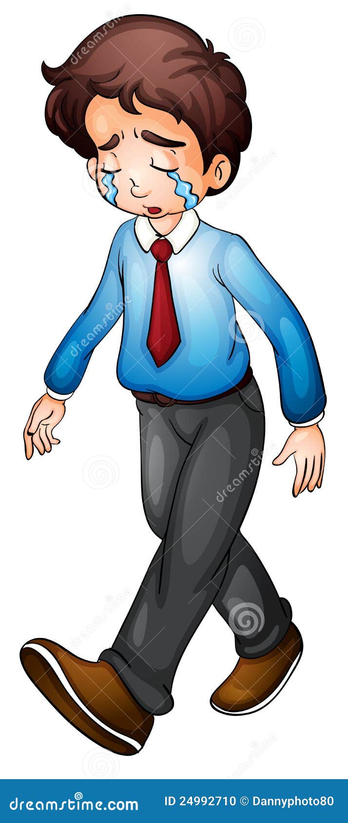 Sad man stock vector. Illustration of person, clip, crybaby - 24992710