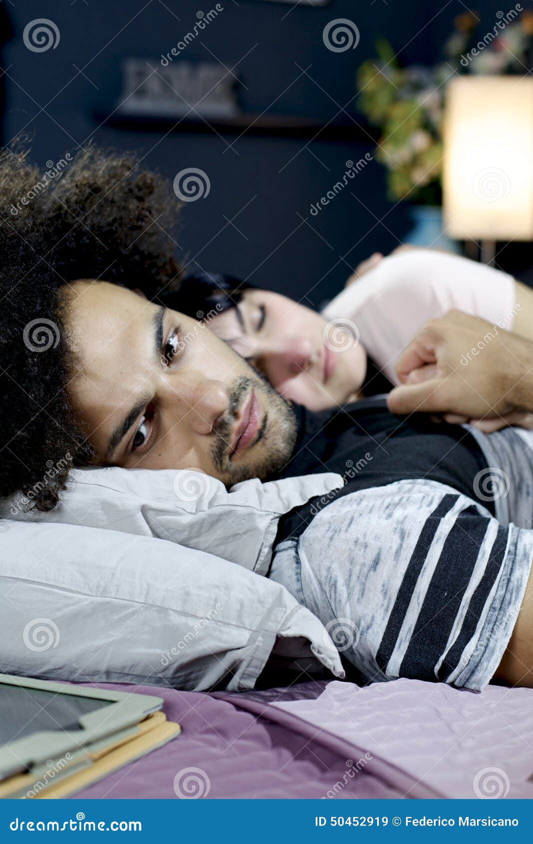 Sad Man Not Feeling Anymore Love for Girlfriend Stock Image ...