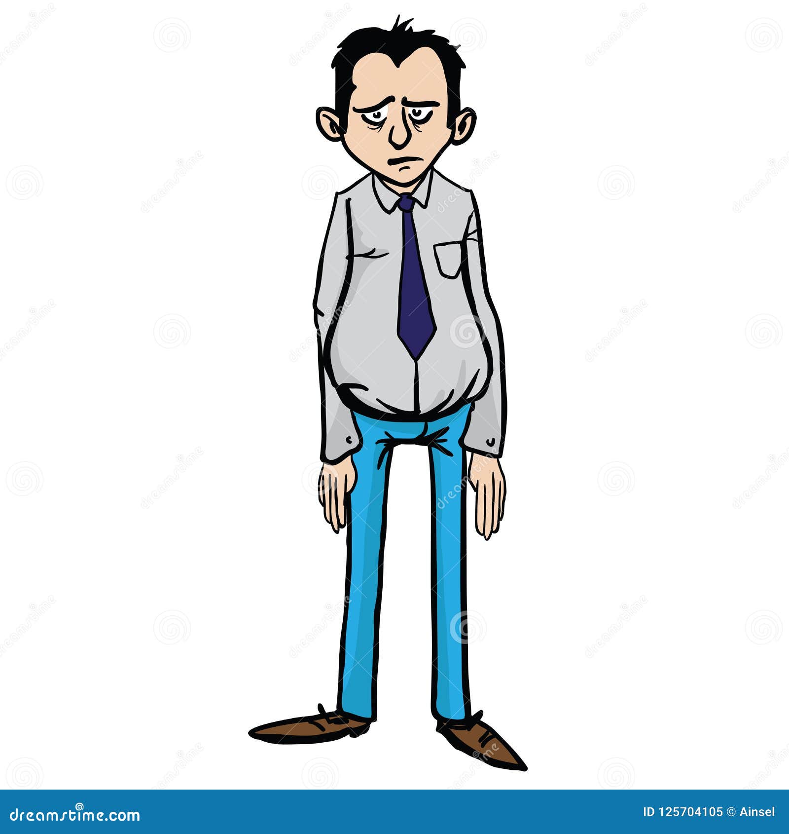 Sad man stock illustration. Illustration of vertical - 125704105 Sad man stock illustration. Illustration of vertical - 125704105