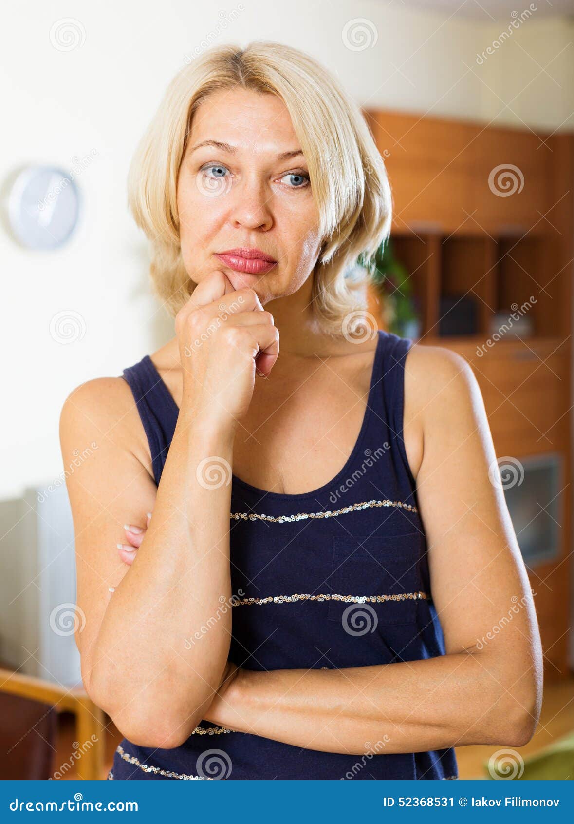 Sad Mature Woman Stock Image Image Of Female Mature 52368531