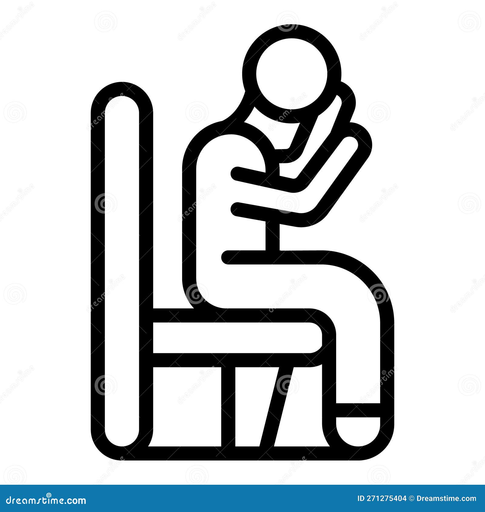 Sad Person Depression Icon Outline Vector. Work Stress Stock Vector -  Illustration of busy, emotional: 271275404, image size:1600x1690