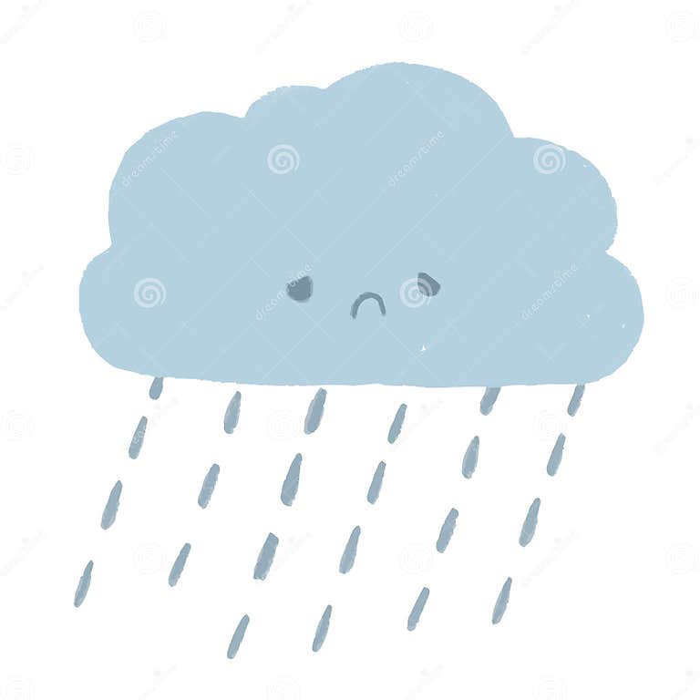 Sad Rainy Cloud, Cloudy, Negative Emotion, Bad Mood, Cry, Rain Stock ...