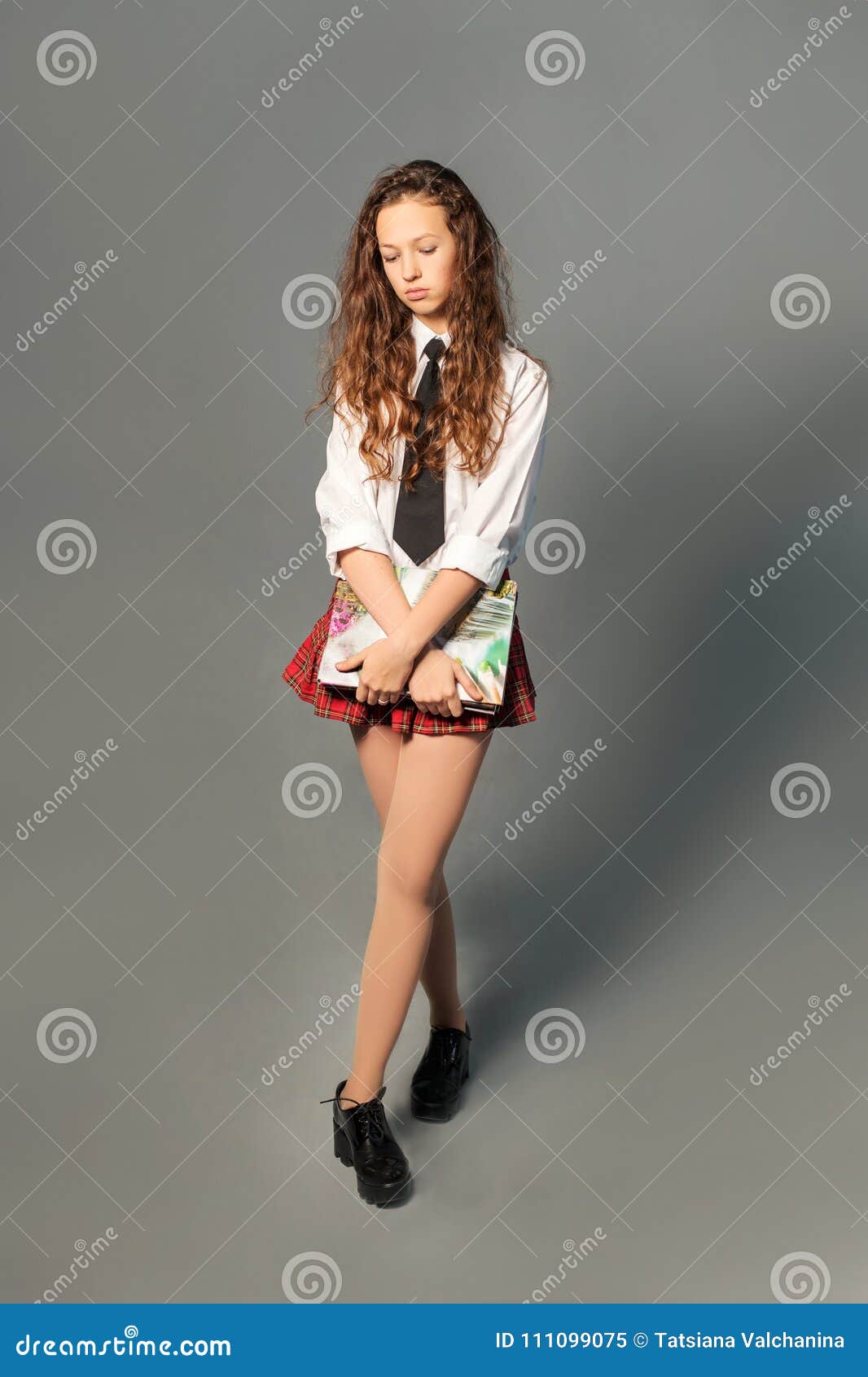 uniform brunette teen amateur