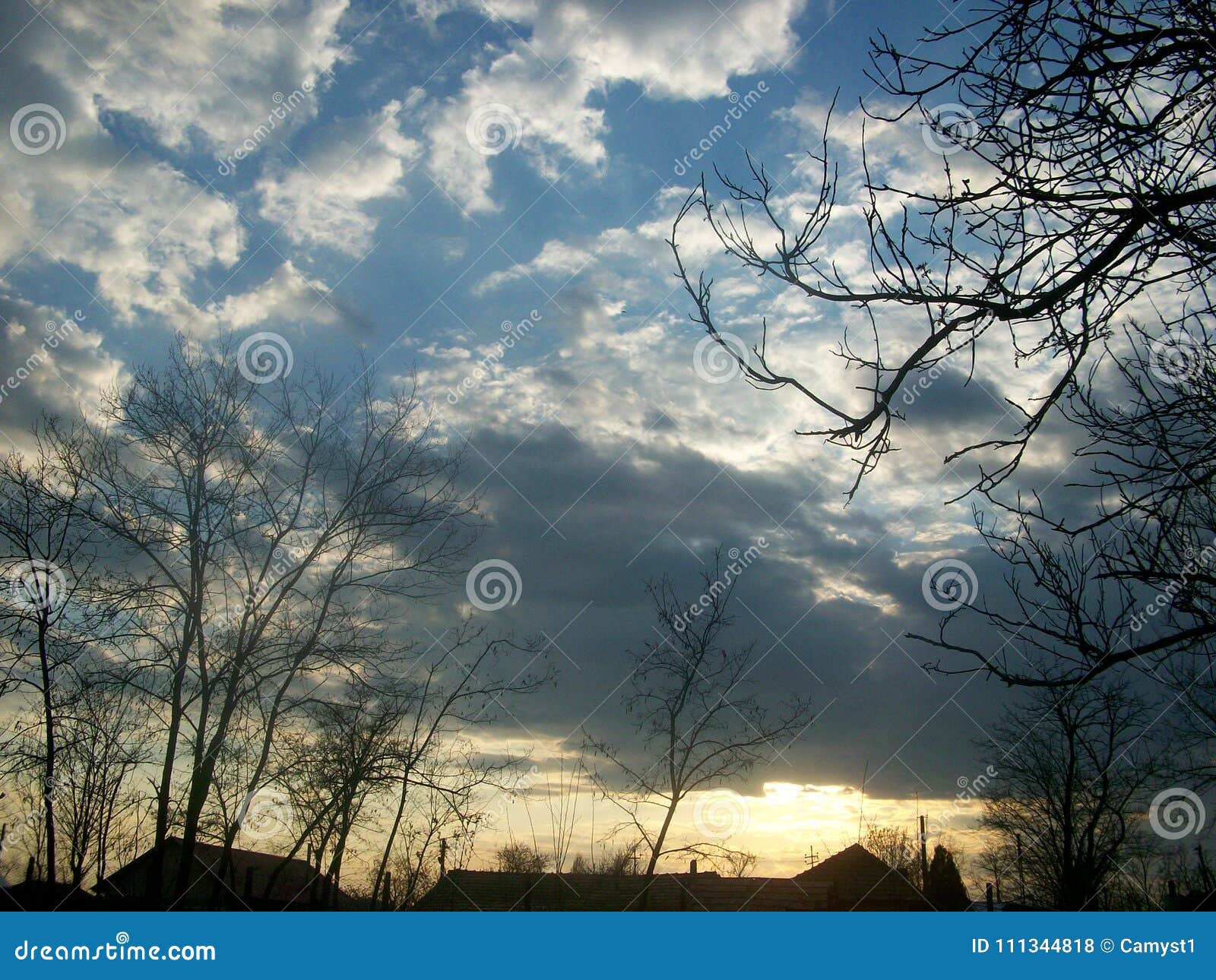 a sad sunset of a summer day in east romania