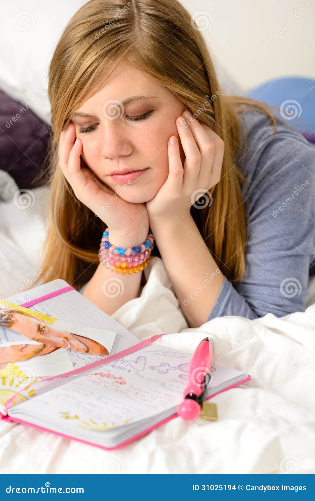 Sad Teenage Girl because Unrequited Love Stock Photo - Image of ...