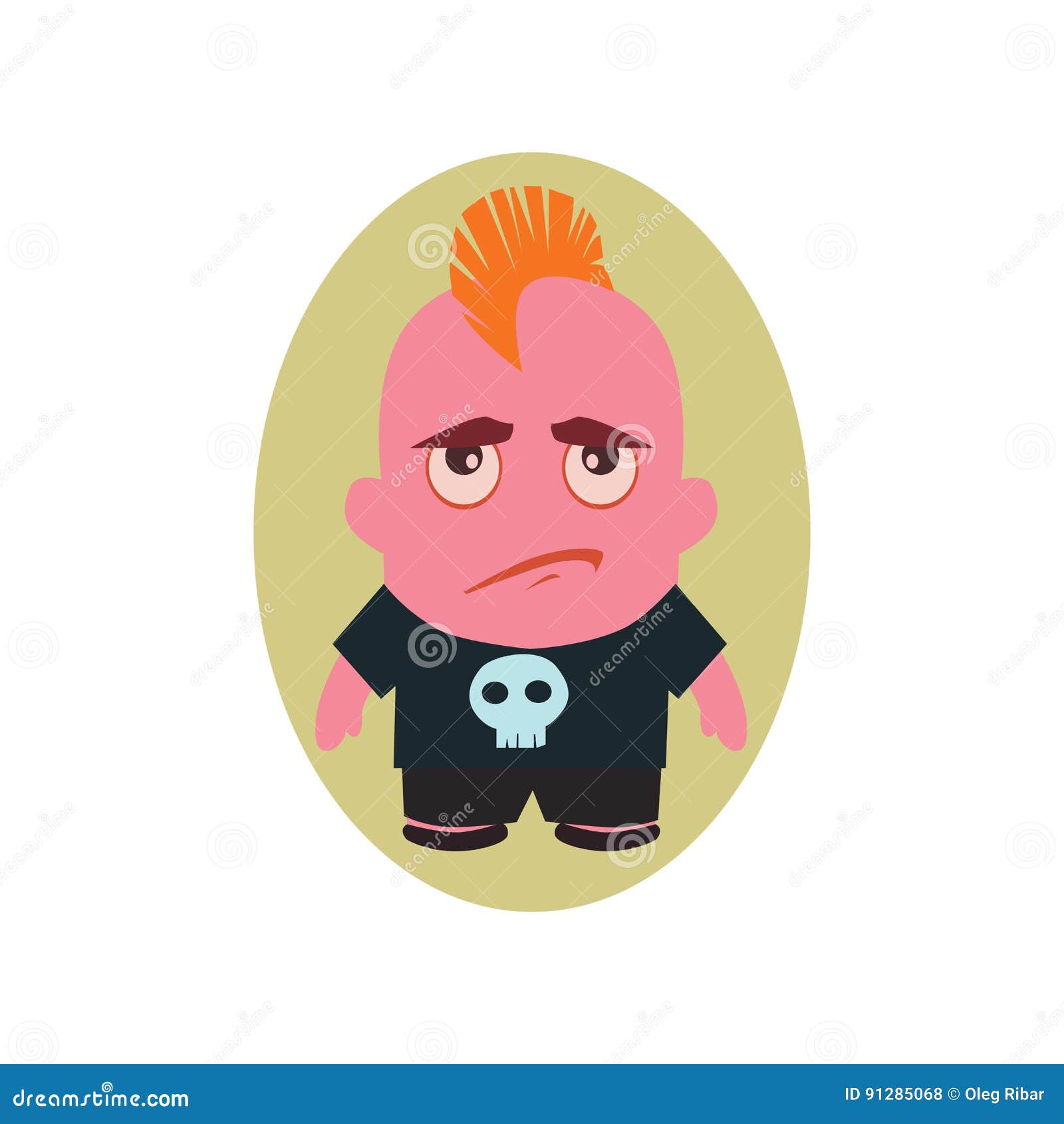 unhappy person cartoon