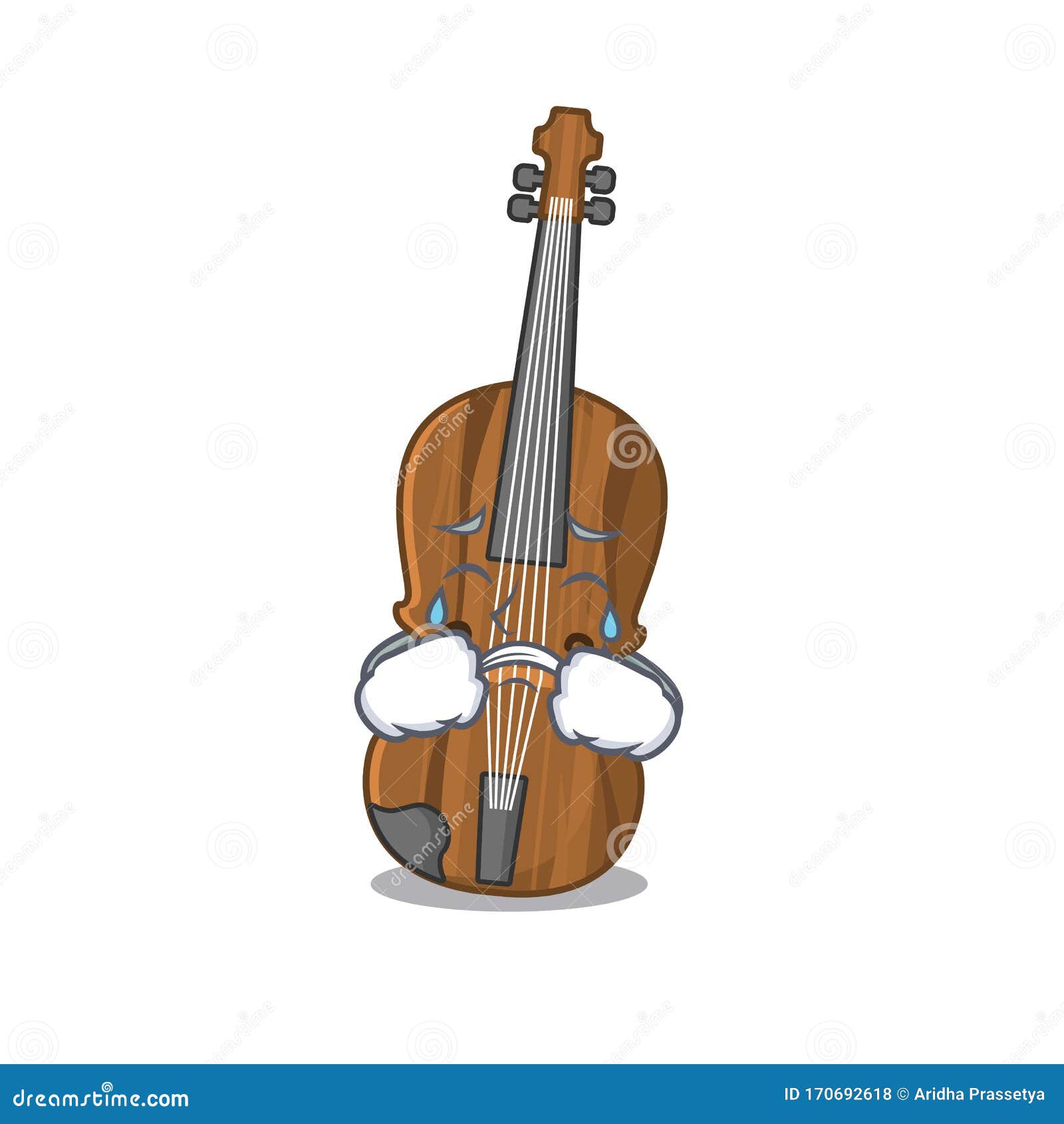 Sad of Violin Cartoon the Mascot Style Stock Vector - Illustration of symphony, brown: 170692618 Sad of Violin Cartoon the Mascot Style Stock Vector - Illustration of symphony, brown: 170692618