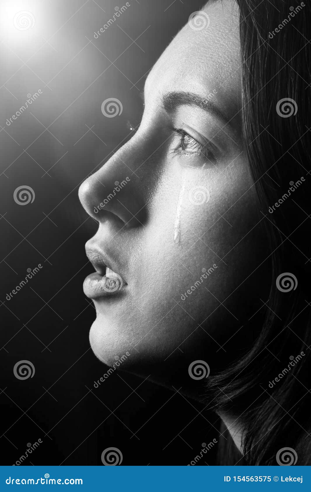 Sad crying girl stock image. Image of abuse, facial - 154563575