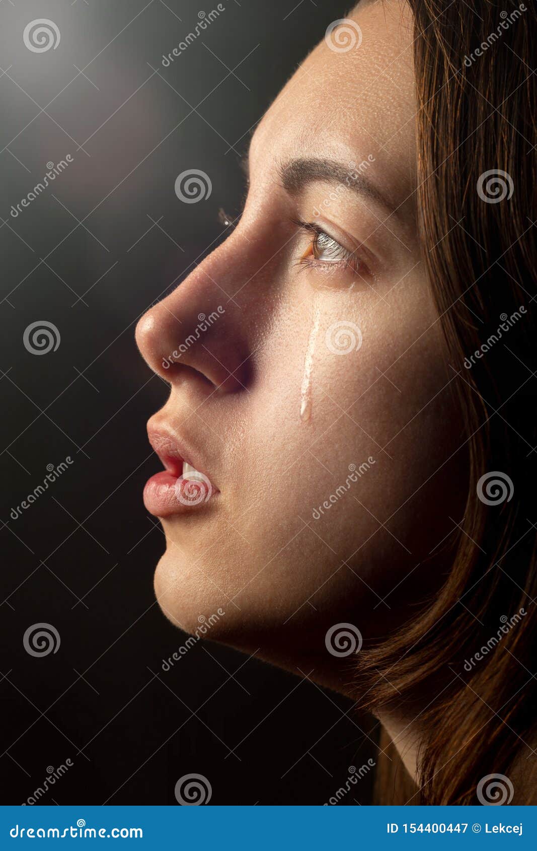 Sad crying girl stock image. Image of light, grief, ethnicity ...