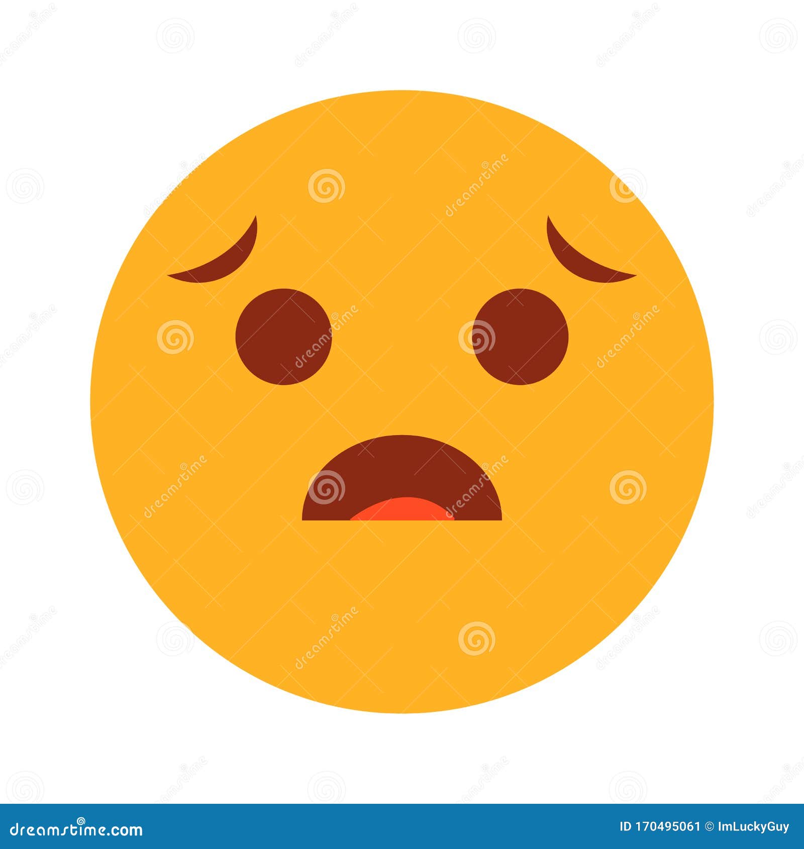 Sad Yellow Emoji Symbol Vector Isolated. Cute and Funny Stock Illustration  - Illustration of grief, comic: 170495061