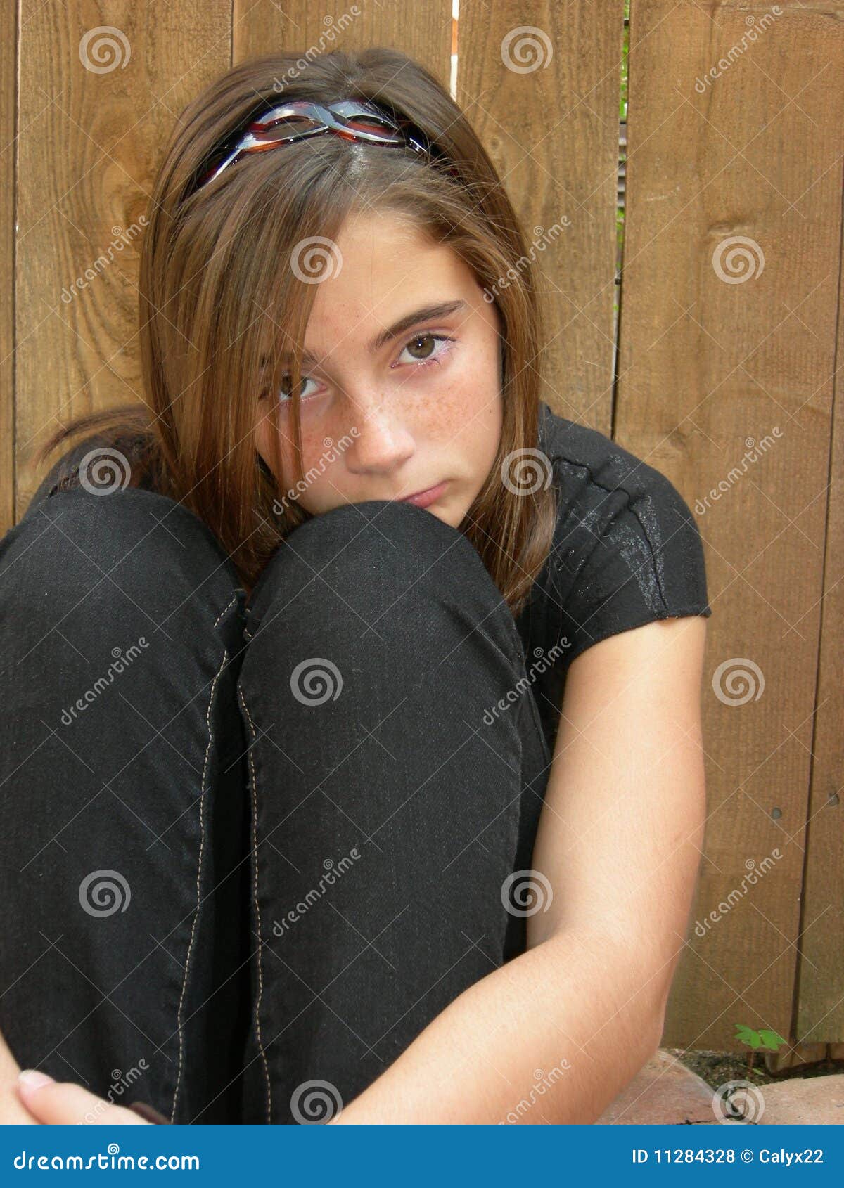 Sad Young Tween With Problems Royalty Free Stock Photos -4352