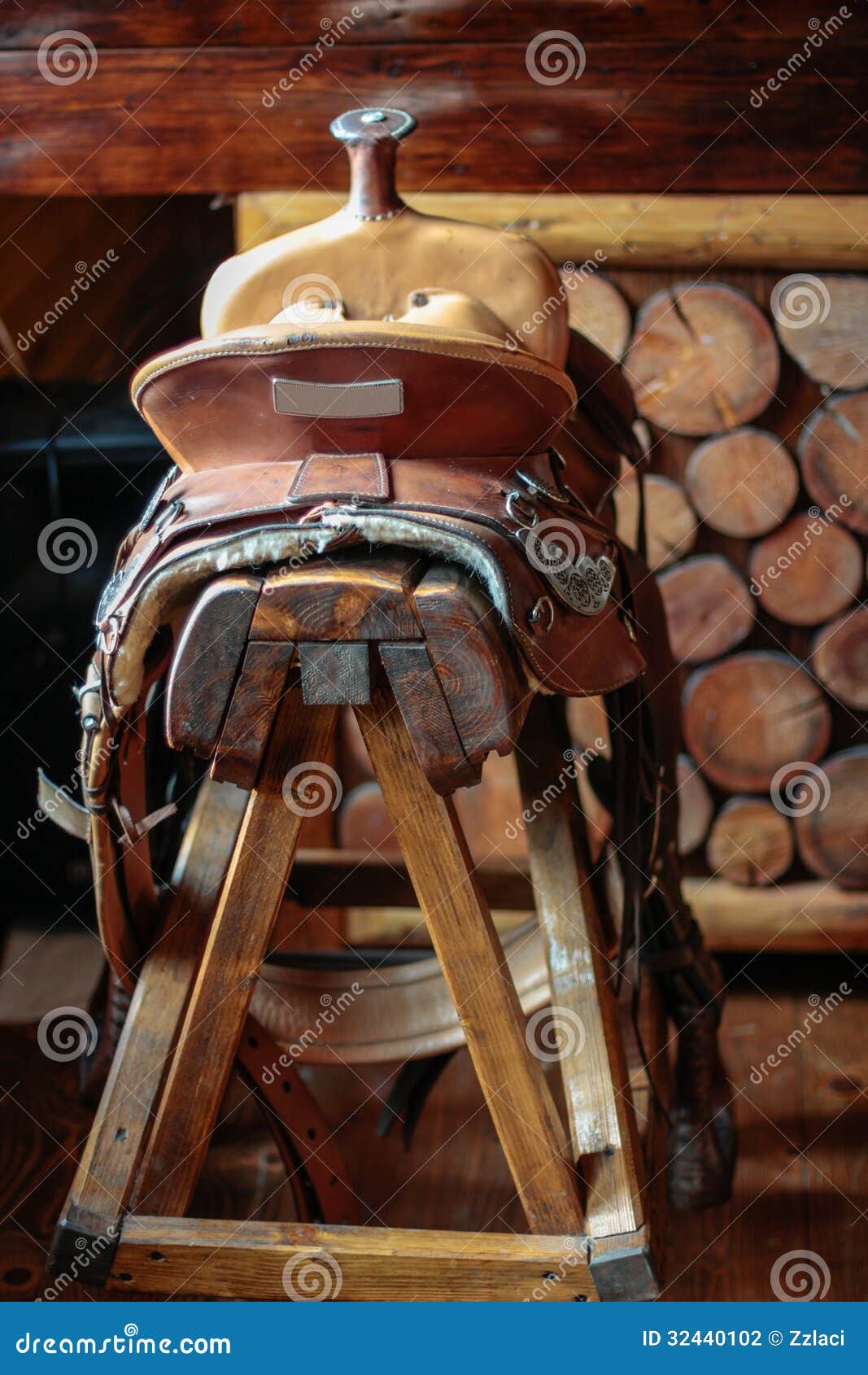 Saddle Bar Stool Stock Photography - Image: 32440102