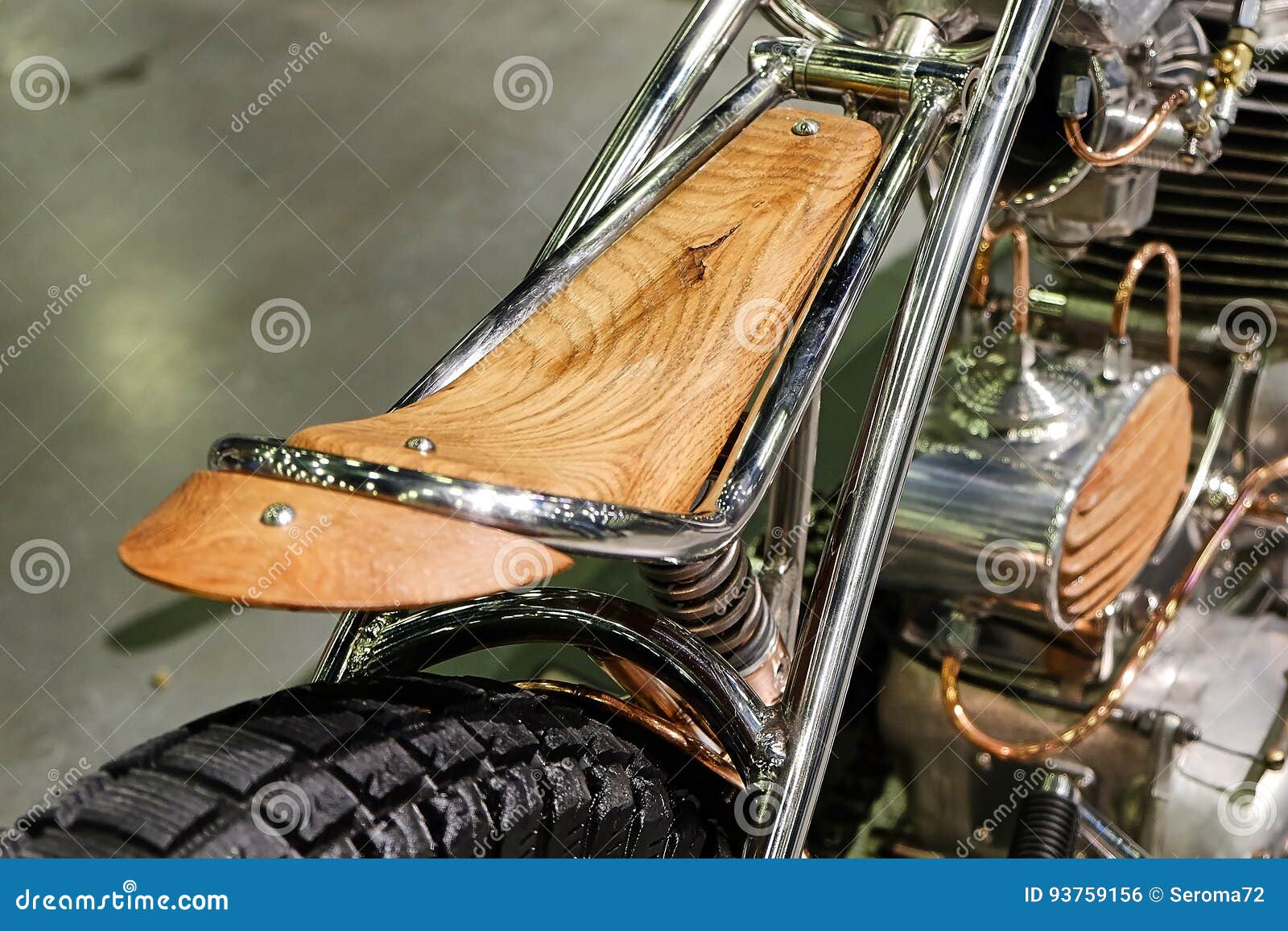 The saddle of a motorcycle stock photo. Image of exhaust 93759156