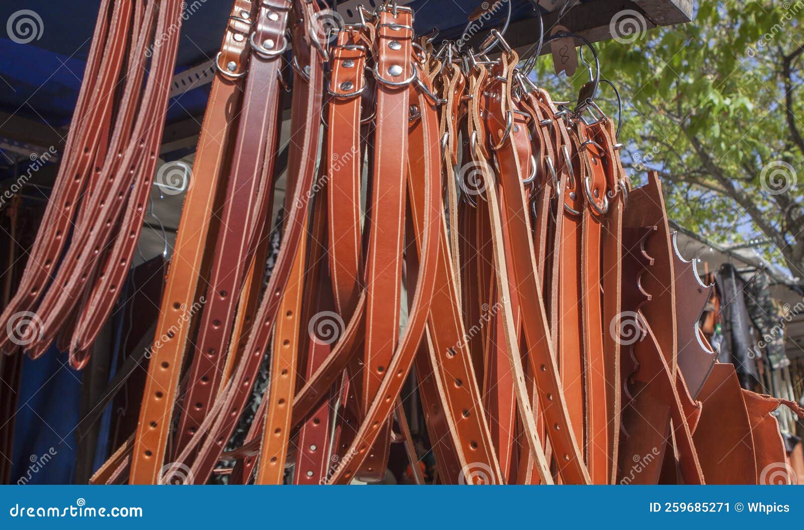 Saddlecraft items for sell stock image. Image of handicrafts 259685271