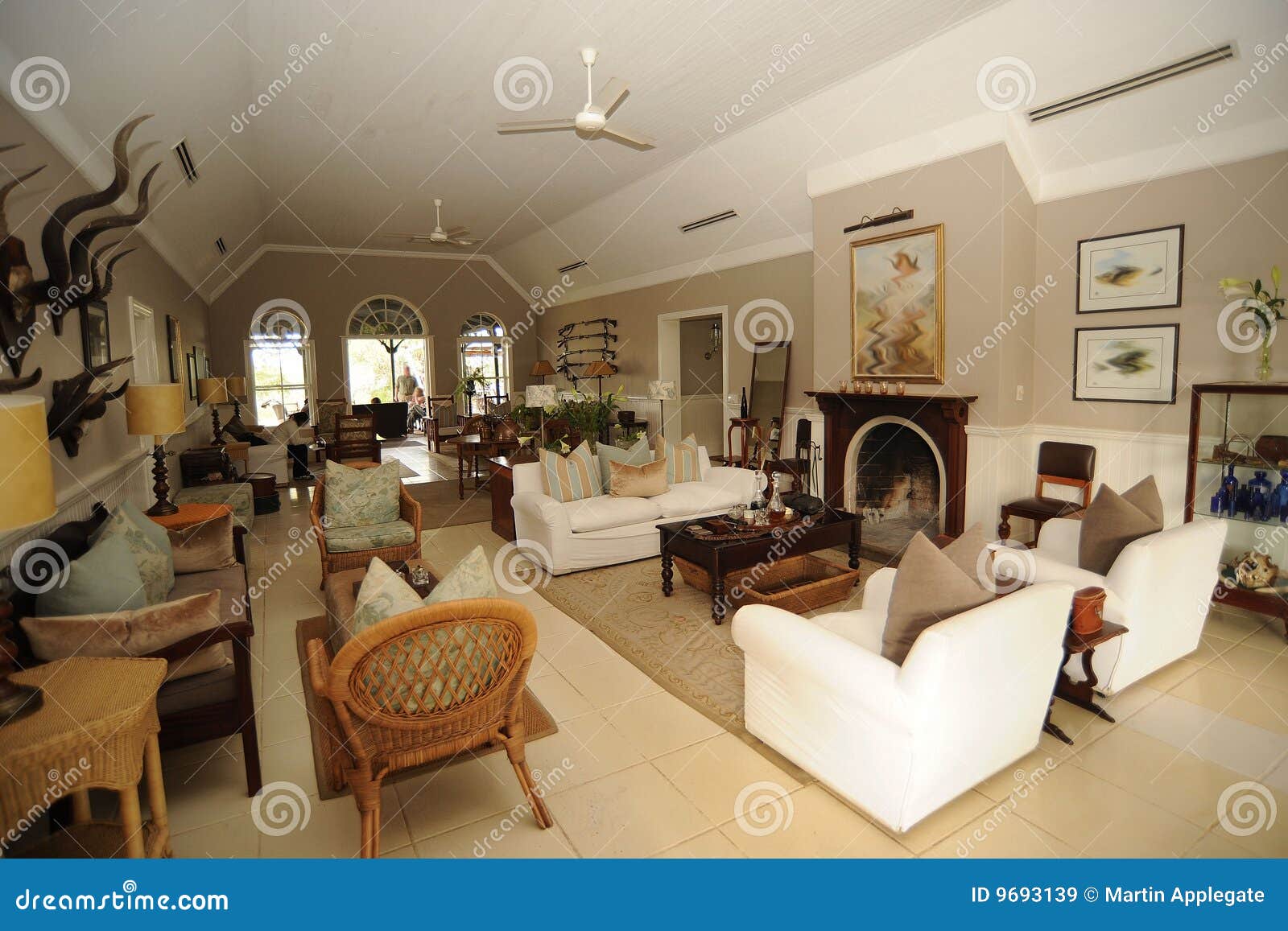 Safari Lodge Interior Stock Image Image Of Architectural