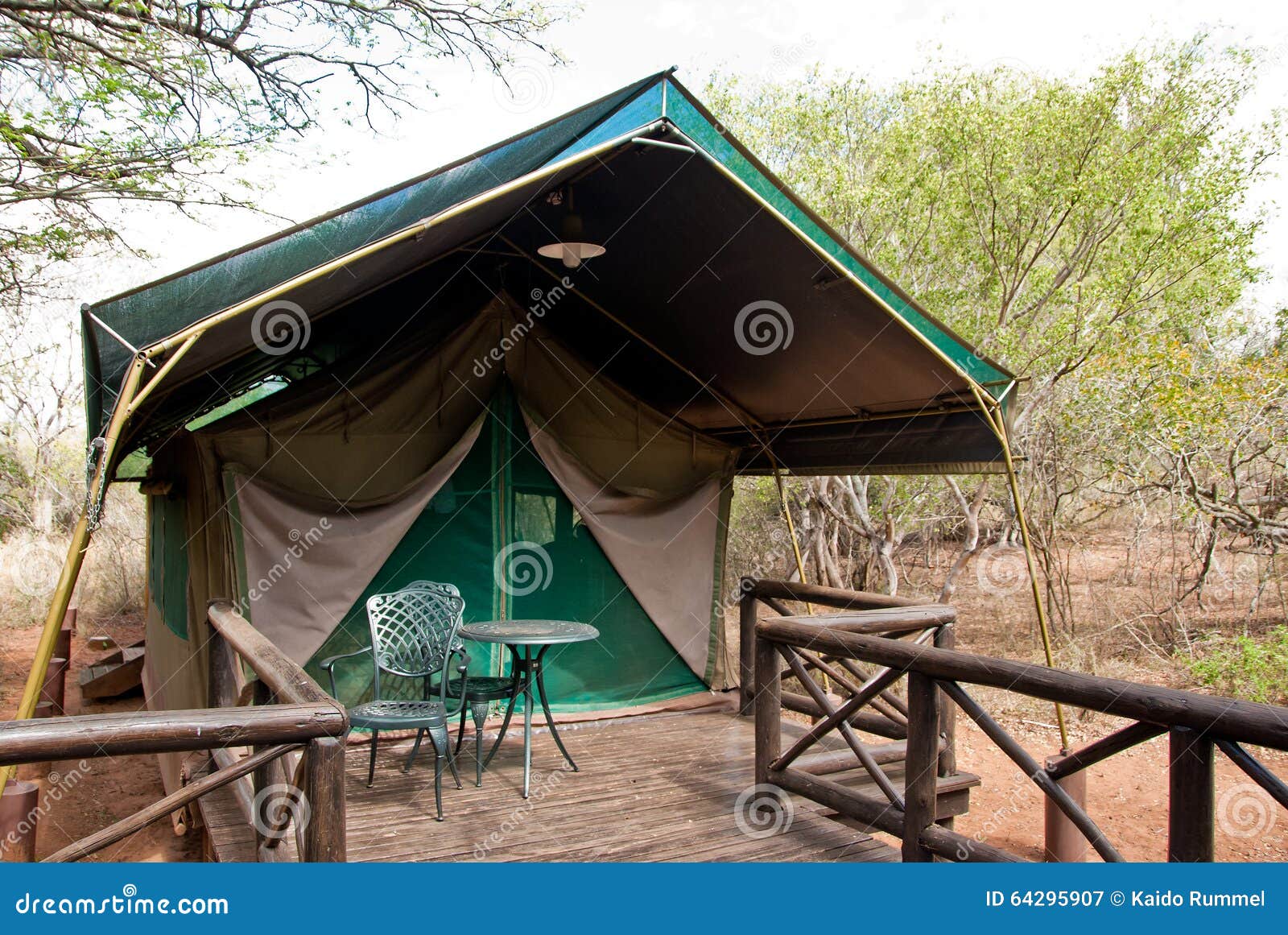Safari tent stock image. Image of platform, camp, holiday 64295907