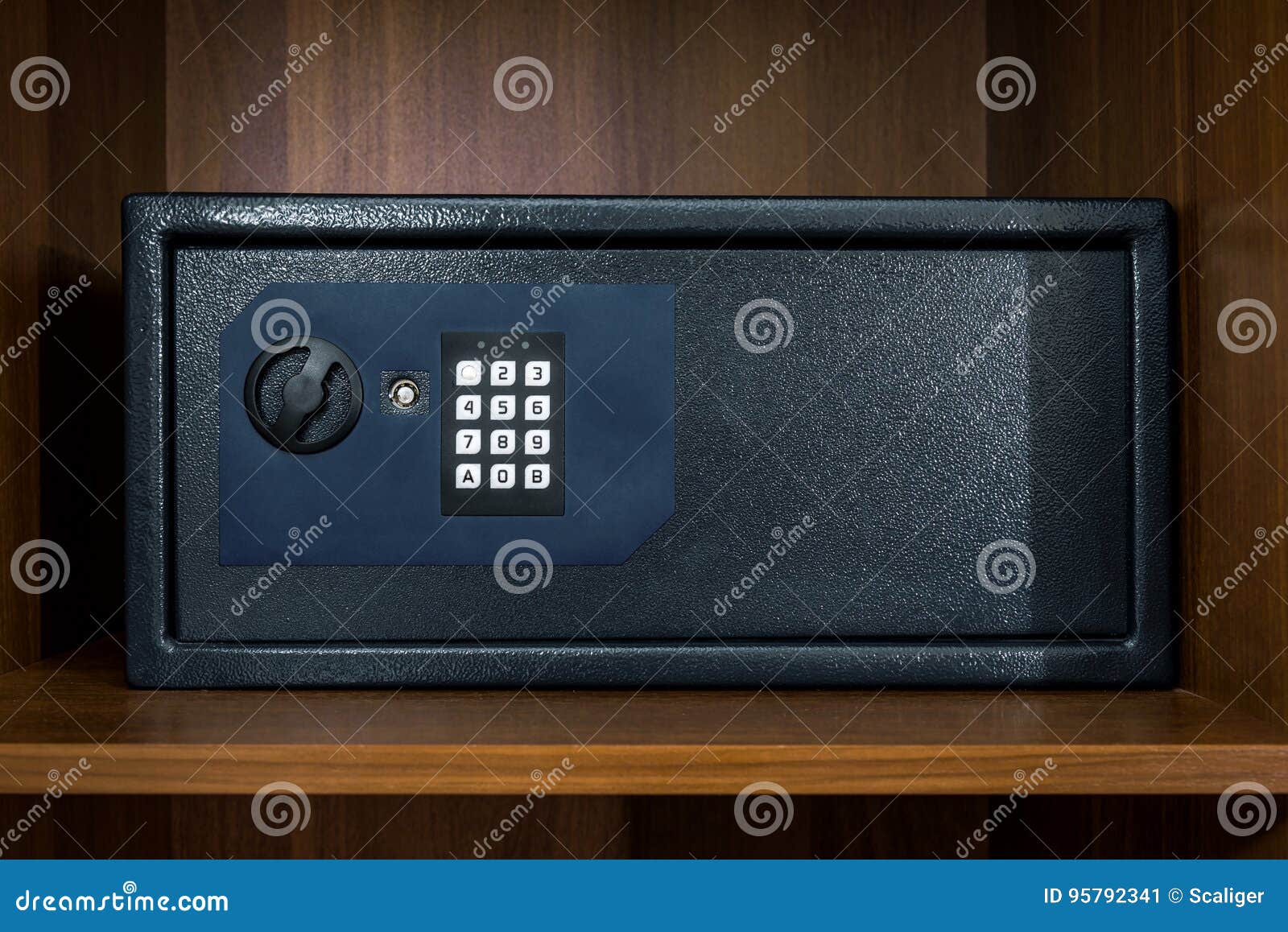 Safe box in hotel room stock image. Image of home, secure 95792341