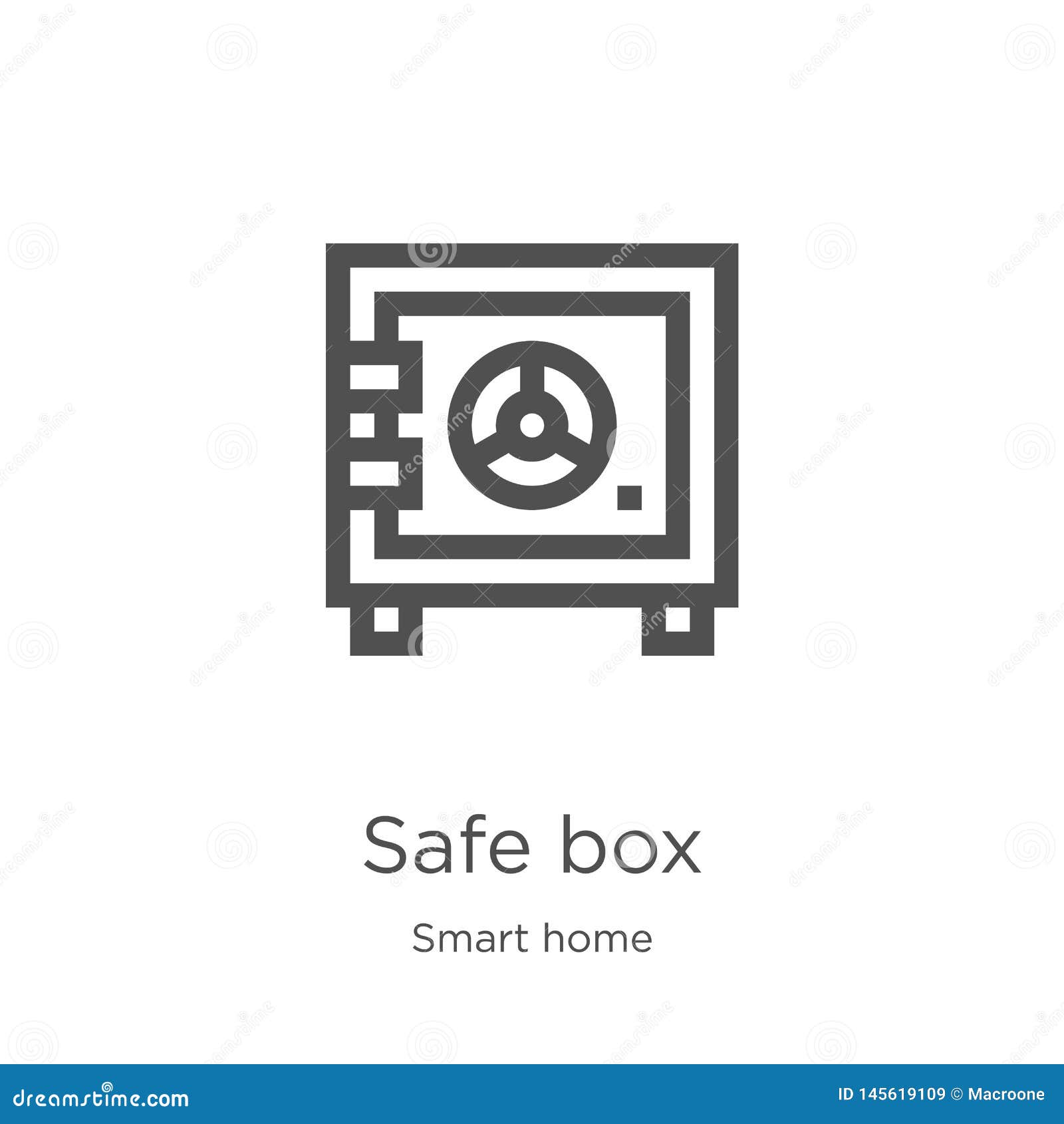 Safe Box Icon Vector From Smart Home Collection Thin Line Safe Box Outline Icon Vector Illustration Outline Thin Line Safe Box Stock Vector Illustration Of Saving Safety