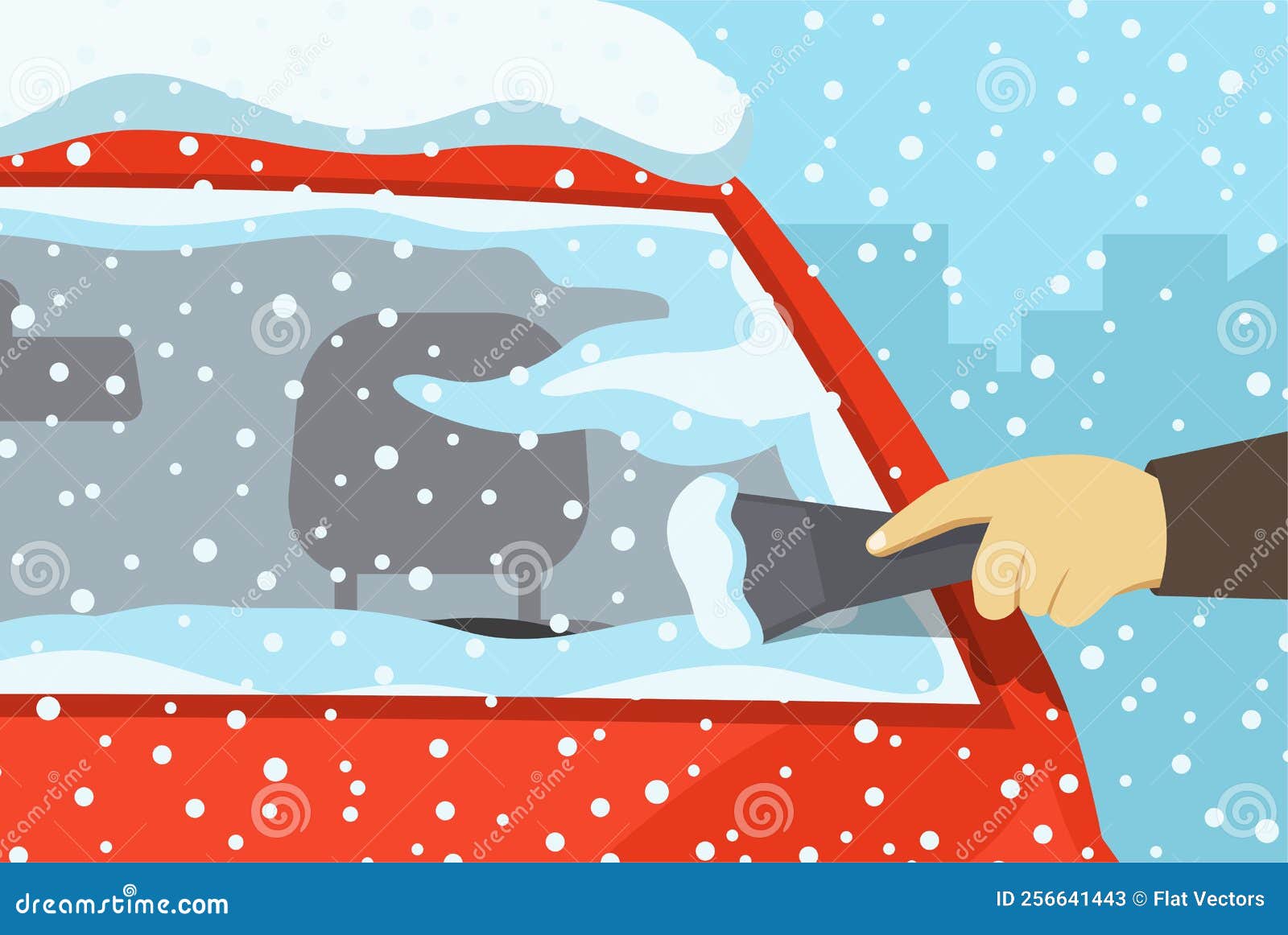 winter driving clipart