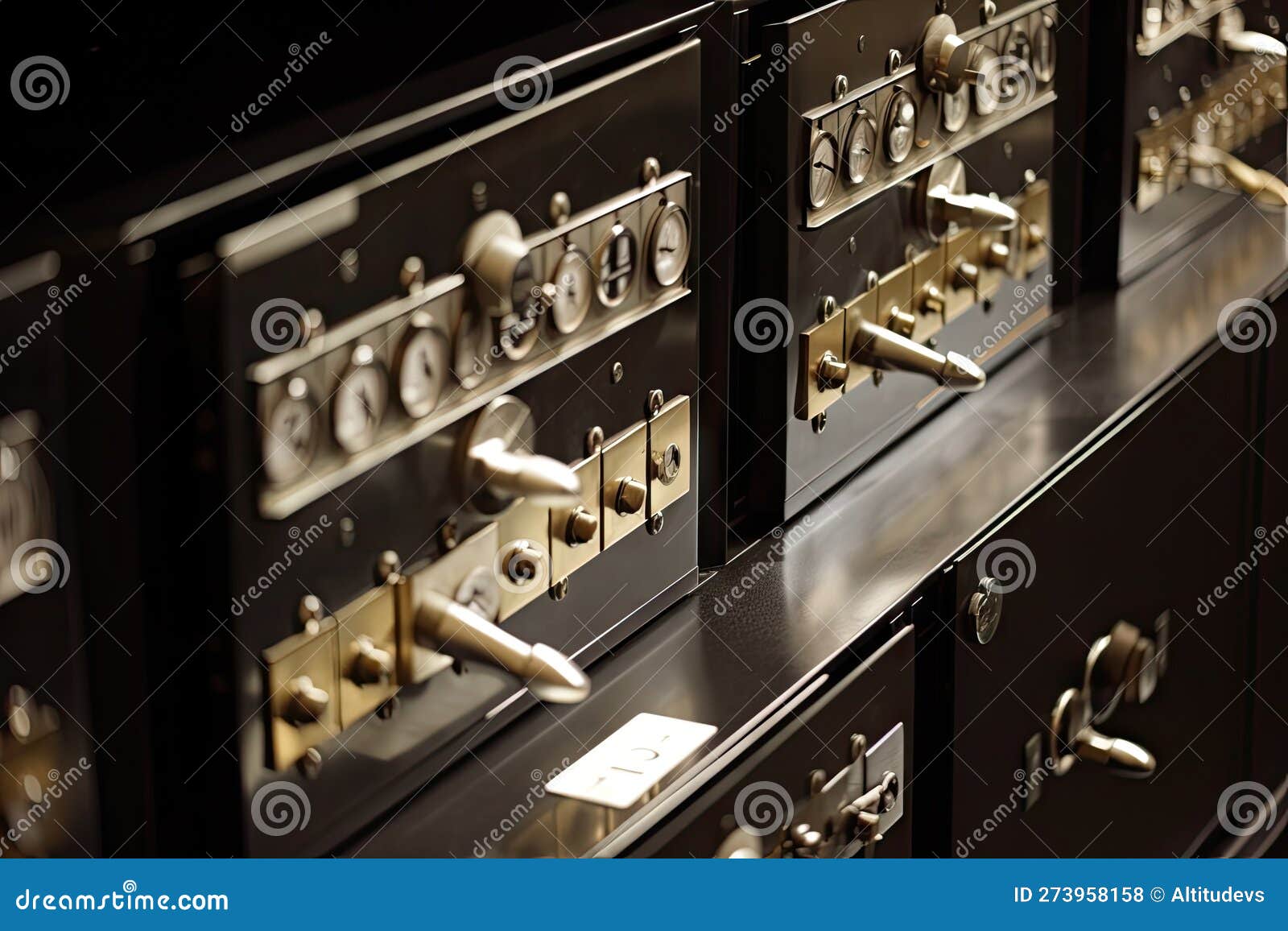 Safe Deposit Box, with Key and Lock Combination Visible Stock Illustration Illustration of