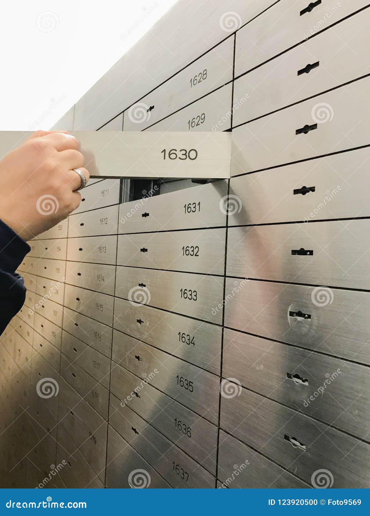 Safe Deposit Box Open in a Sure Safe Deposit Cell Stock Photo Image of locked, hole 123920500