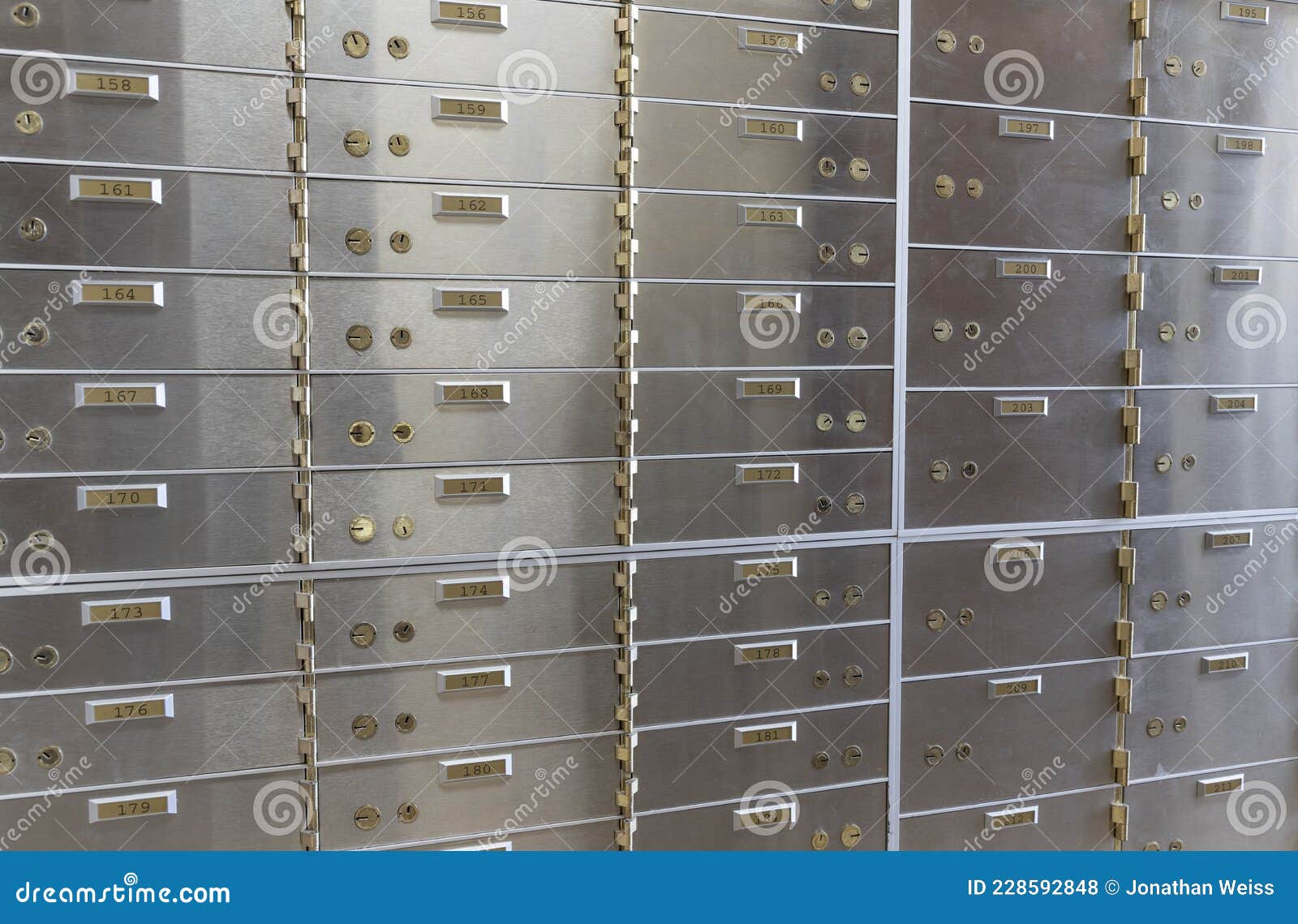 Safe Deposit Boxes at a Bank. a Safe Deposit Box Provides a Safe and 