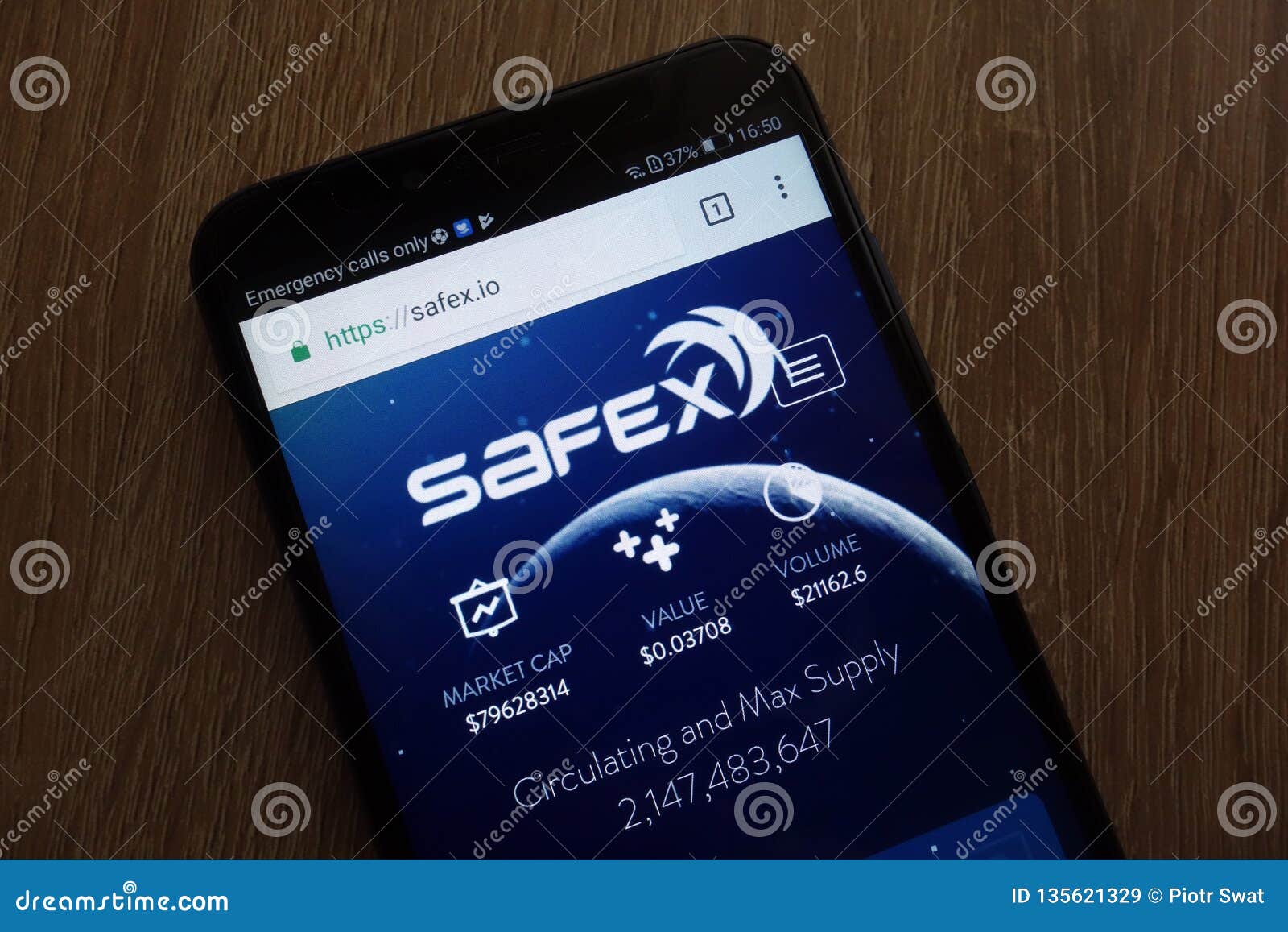 Safe Exchange Coin SAFEX Cryptocurrency Website Displayed ...