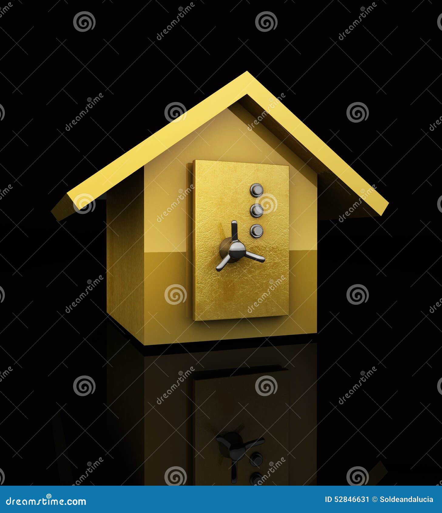 Safe House stock illustration. Illustration of buying 52846631