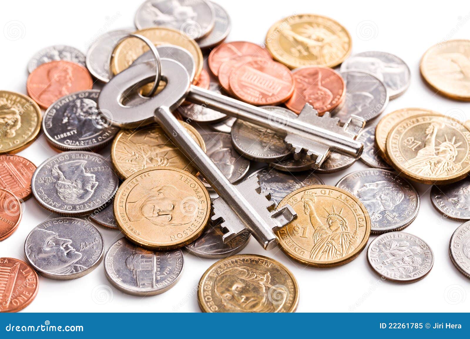 Safe key with coins stock image. Image of protect, payment 22261785