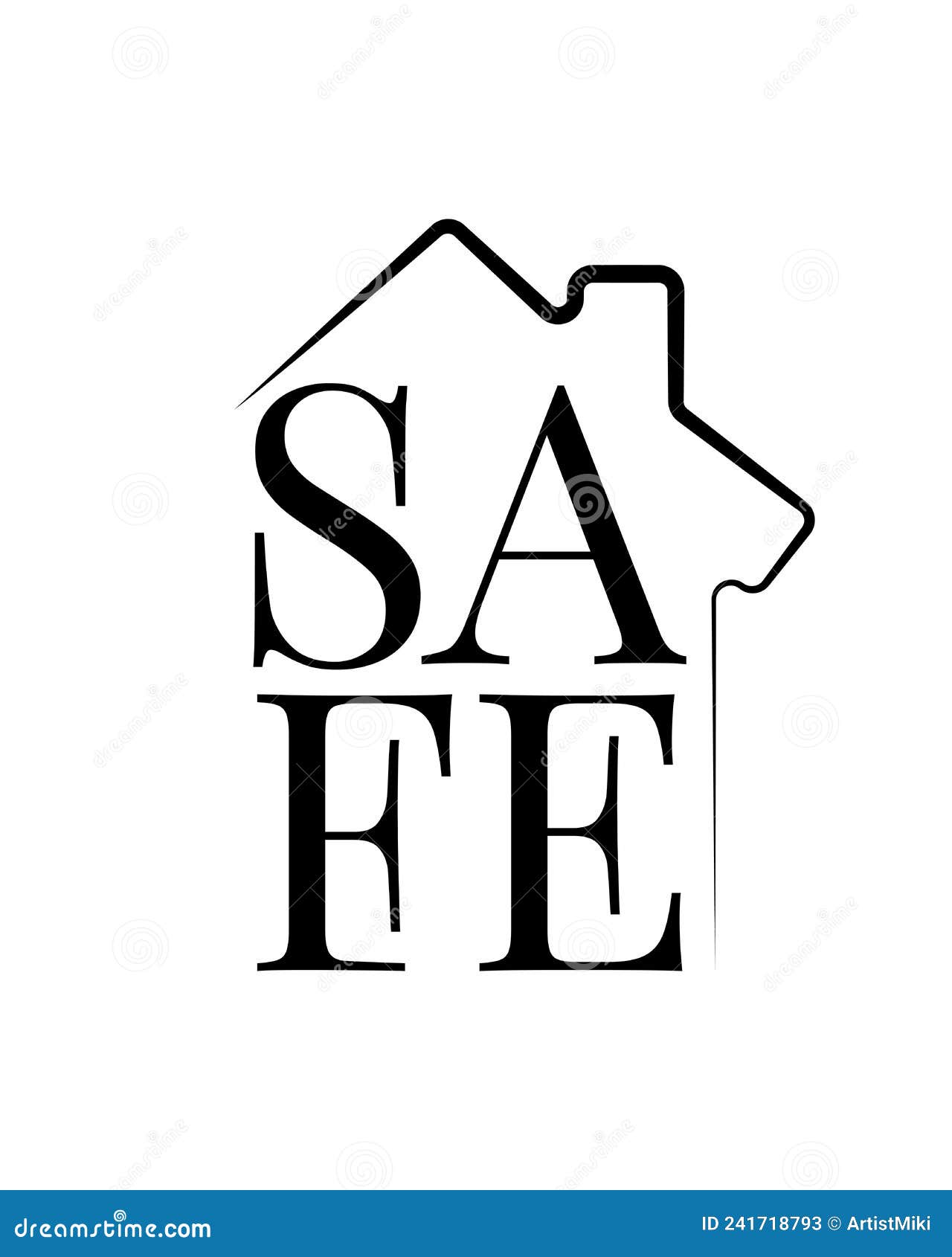 Safe House Logo Illustration Stock Vector Illustration of artwork