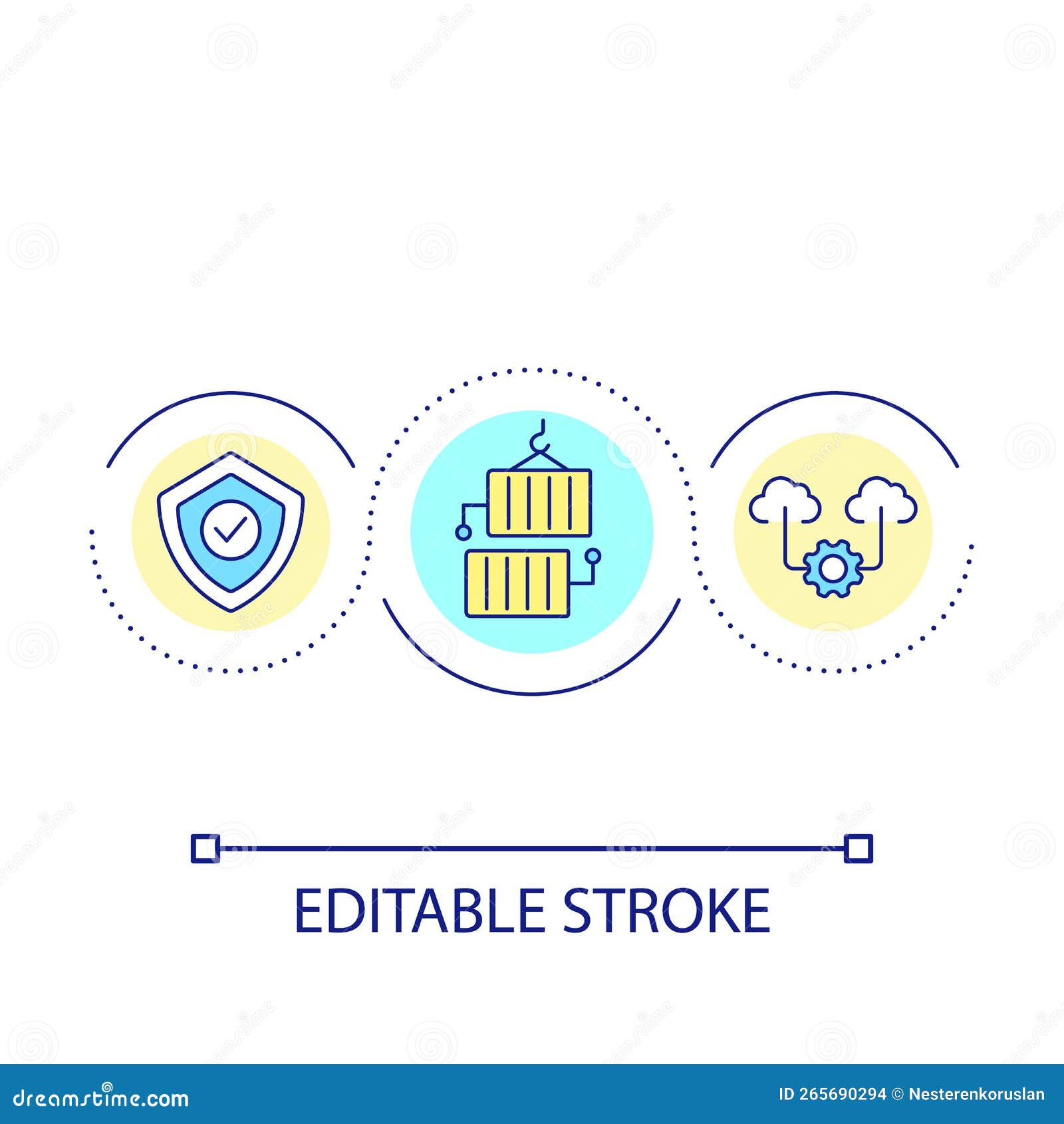 Safe Manufacturing Loop Concept Icon Stock Vector Illustration of