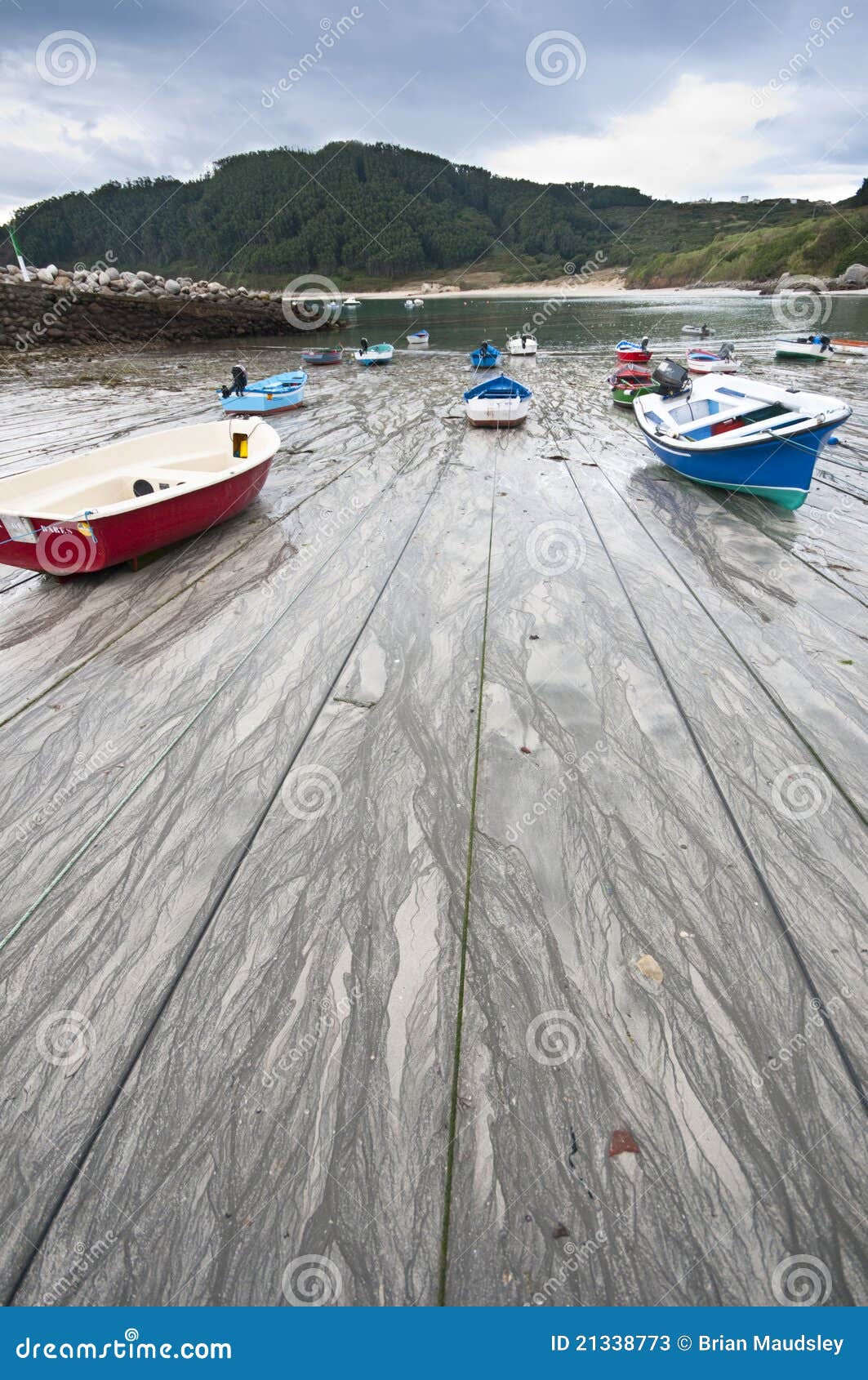 Safe Moorings in Galicia, Spain Stock Image Image of littoral, blue