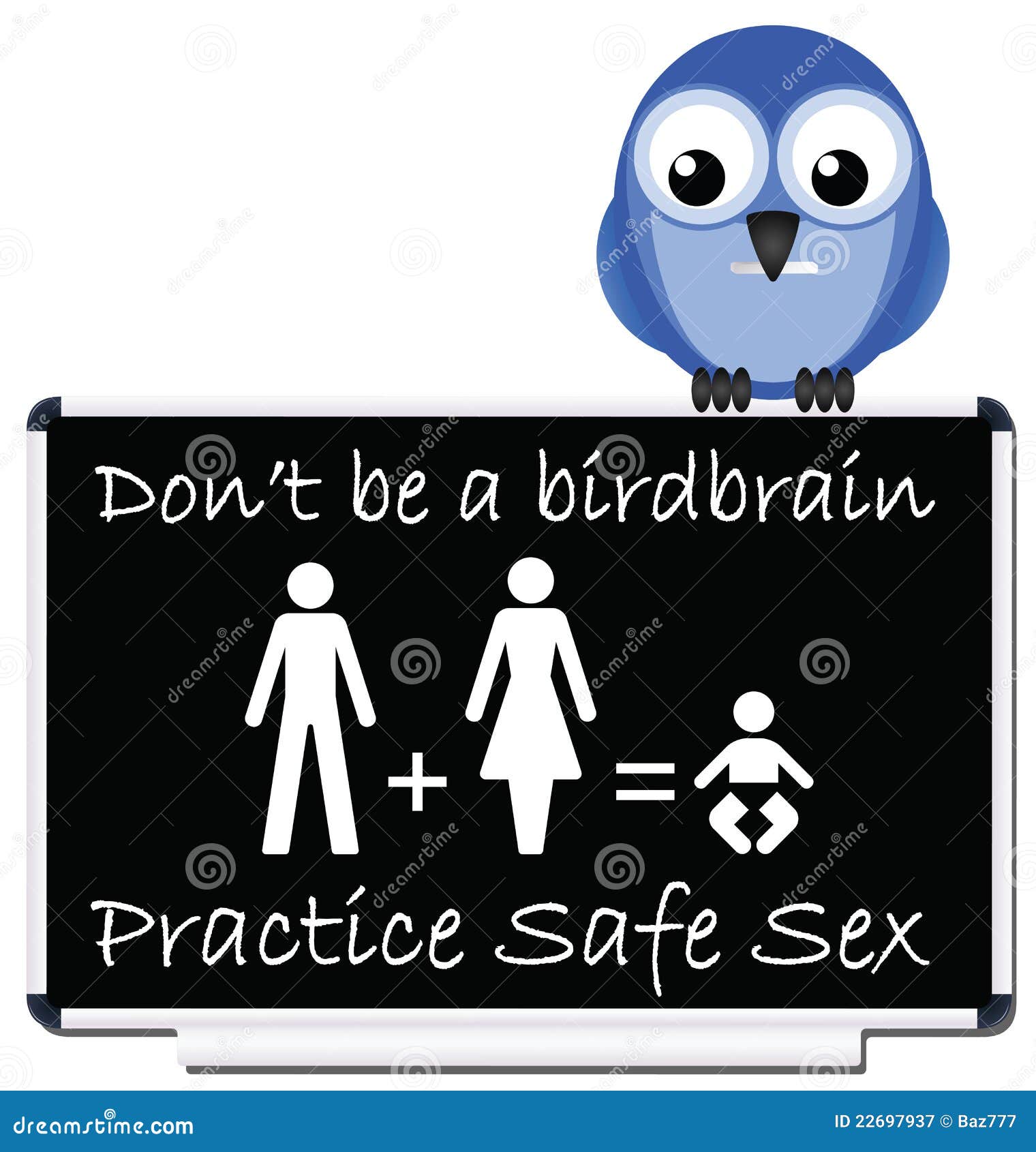 Safe sex message stock vector. Illustration of blackboard 22697937