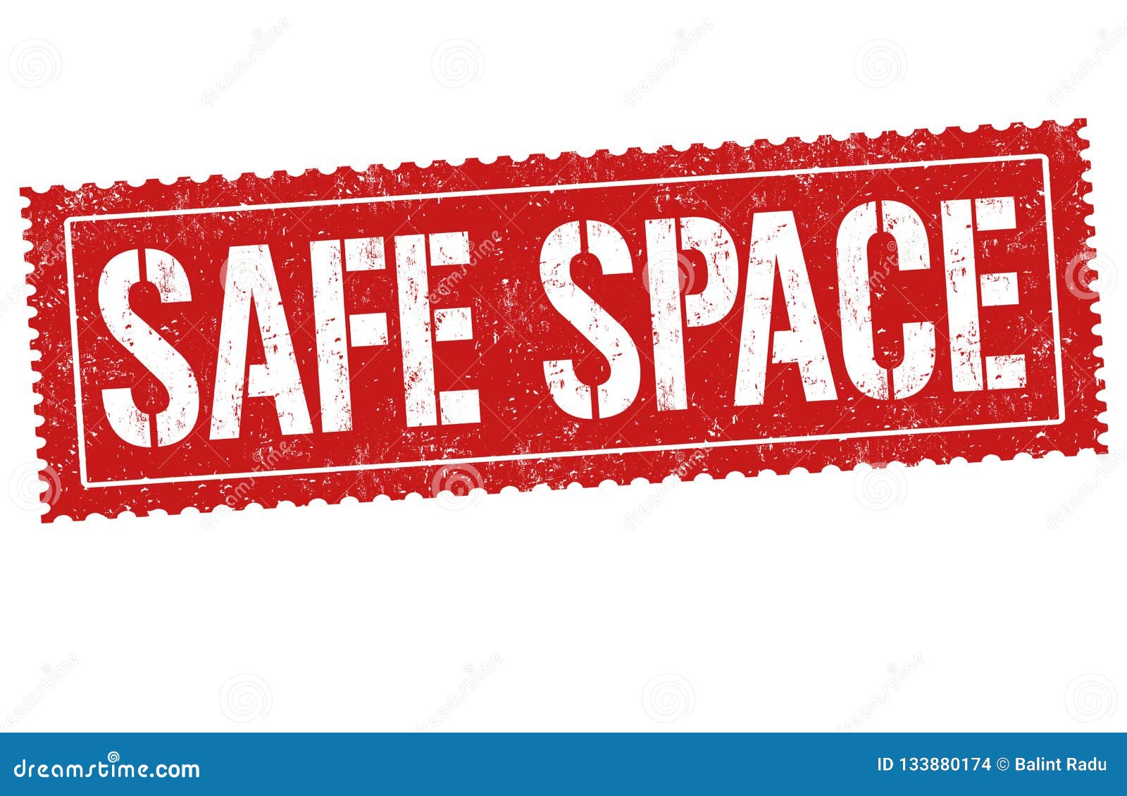 Safe space sign or stamp stock vector. Illustration of icon - 133880174