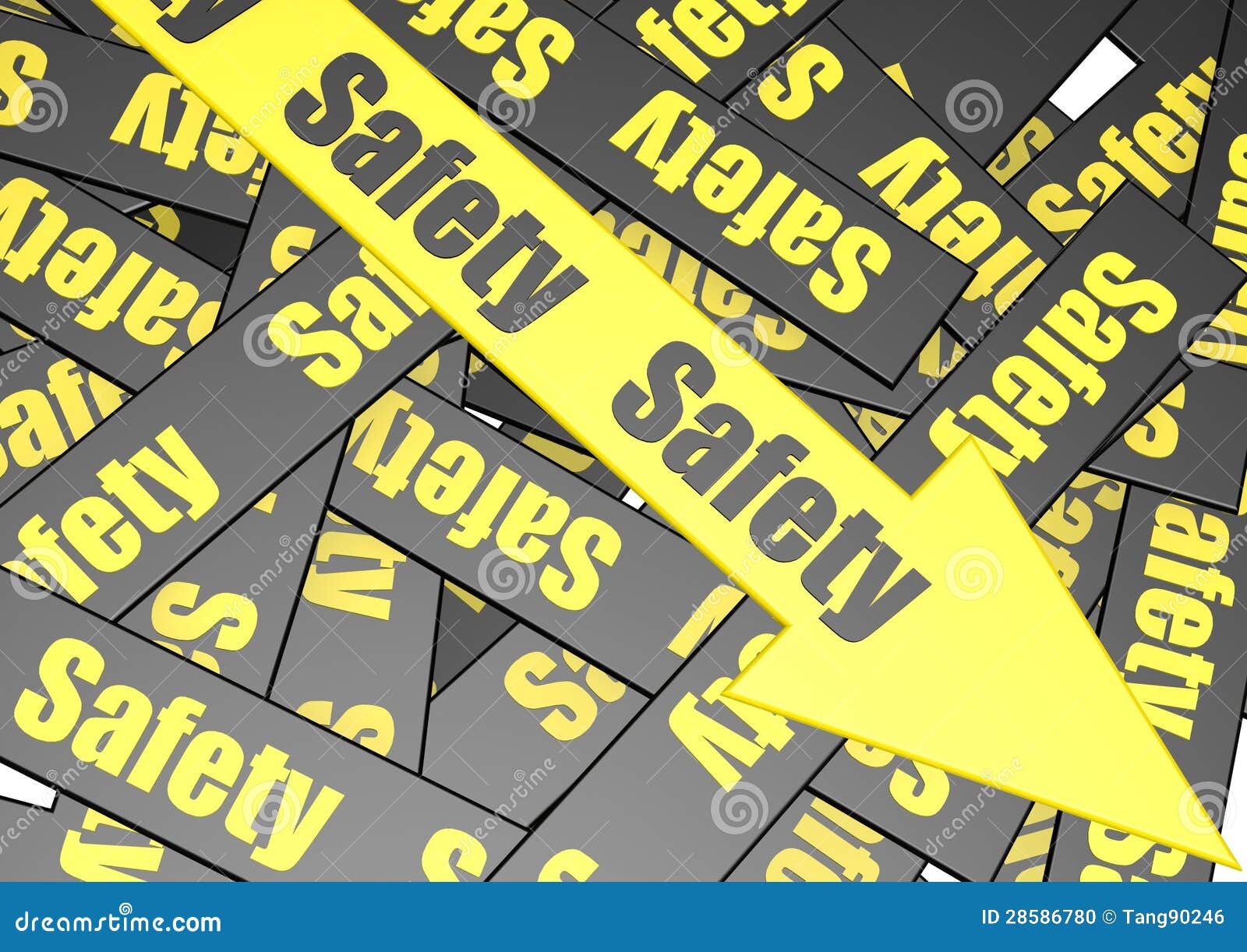 Safety banner stock illustration. Illustration of plastic 28586780