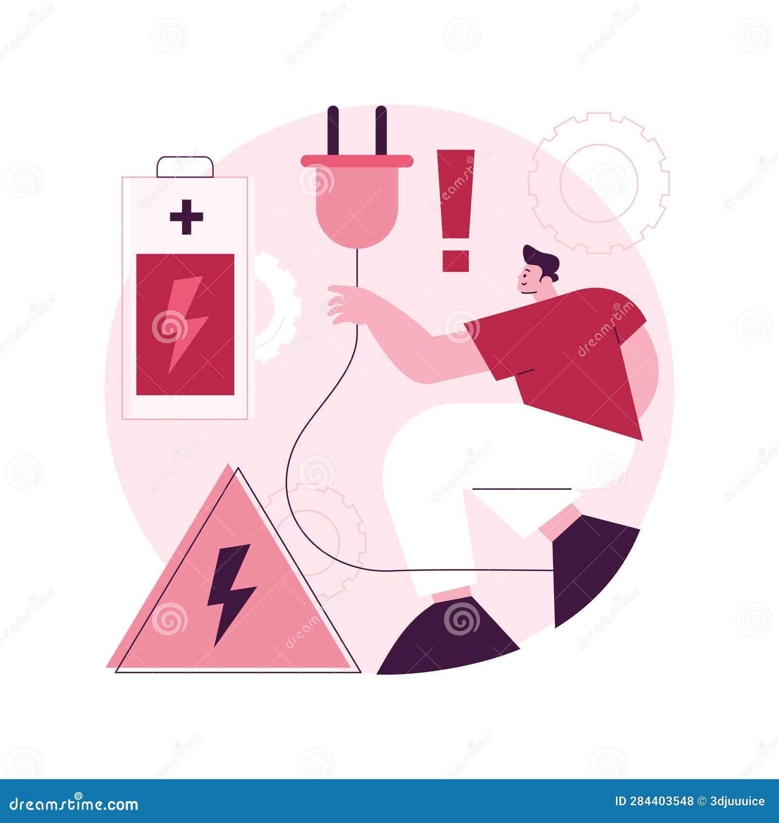 safety battery abstract concept  .