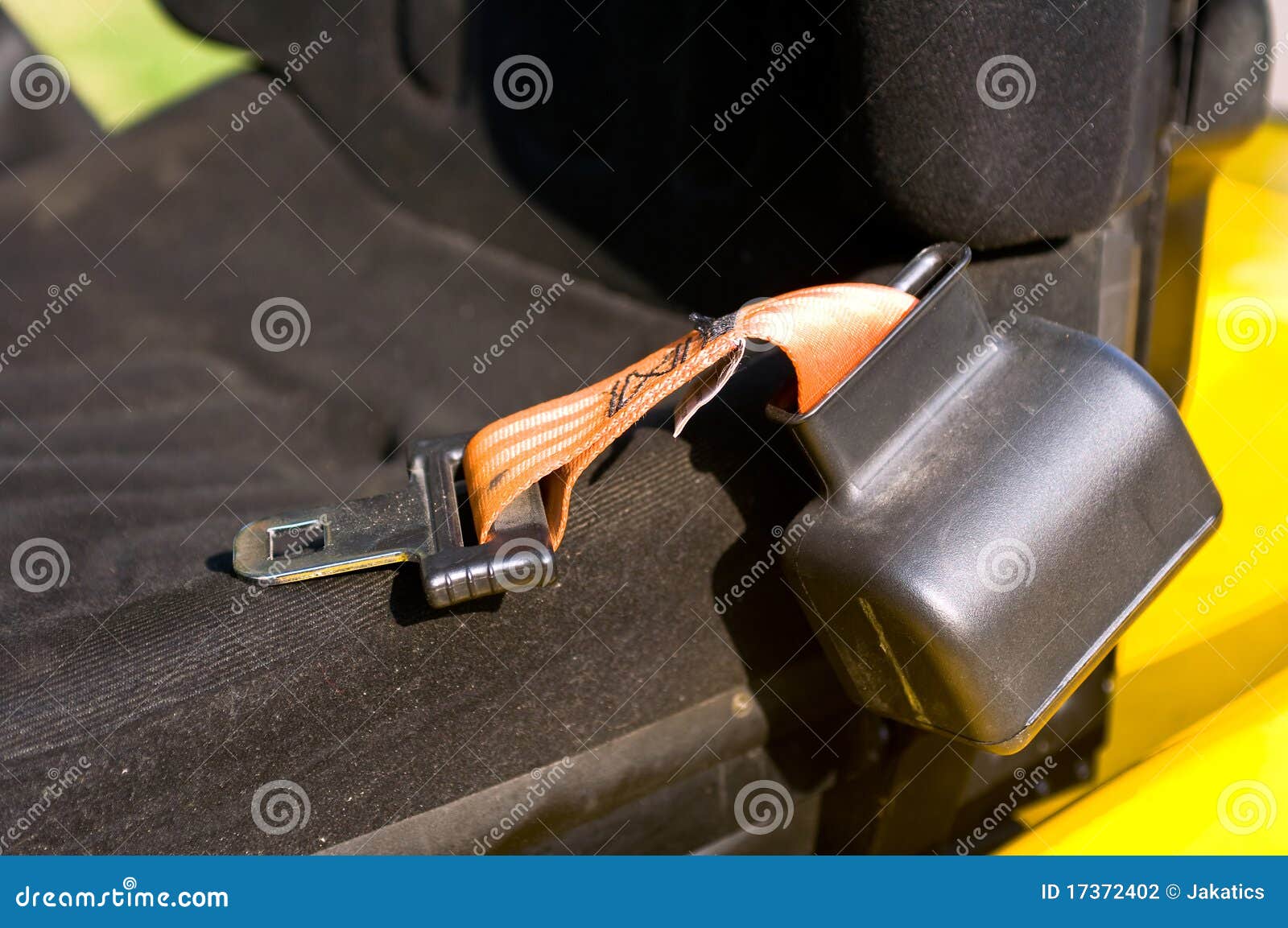 Safety belt of a forklift stock photo. Image of belt 17372402