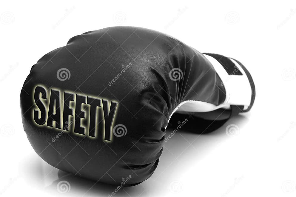 Safety a boxing glove stock photo. Image of security 1281972