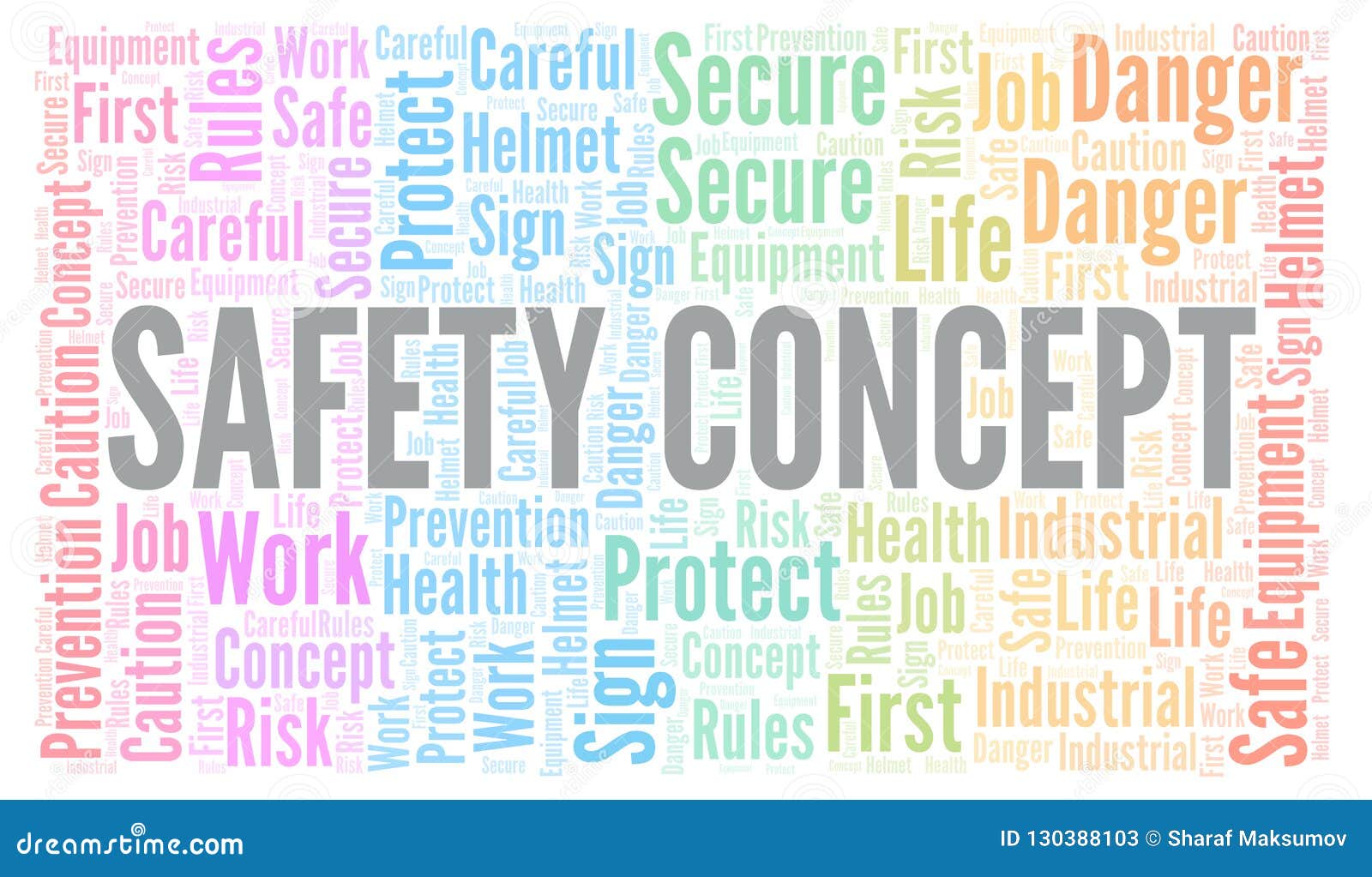 Safety Concept word cloud. stock illustration. Illustration of