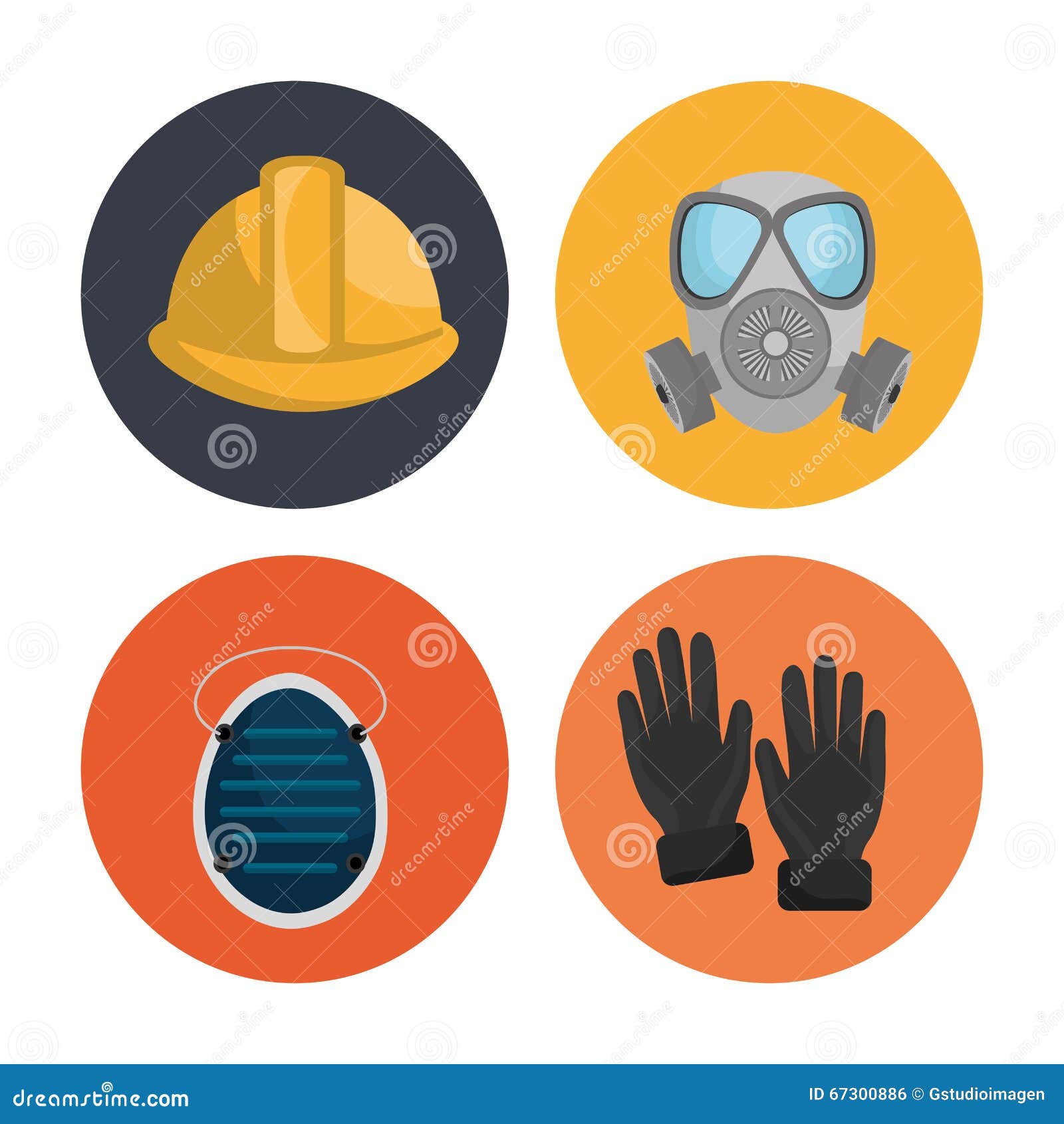 Safety equipment design stock illustration. Illustration of safety