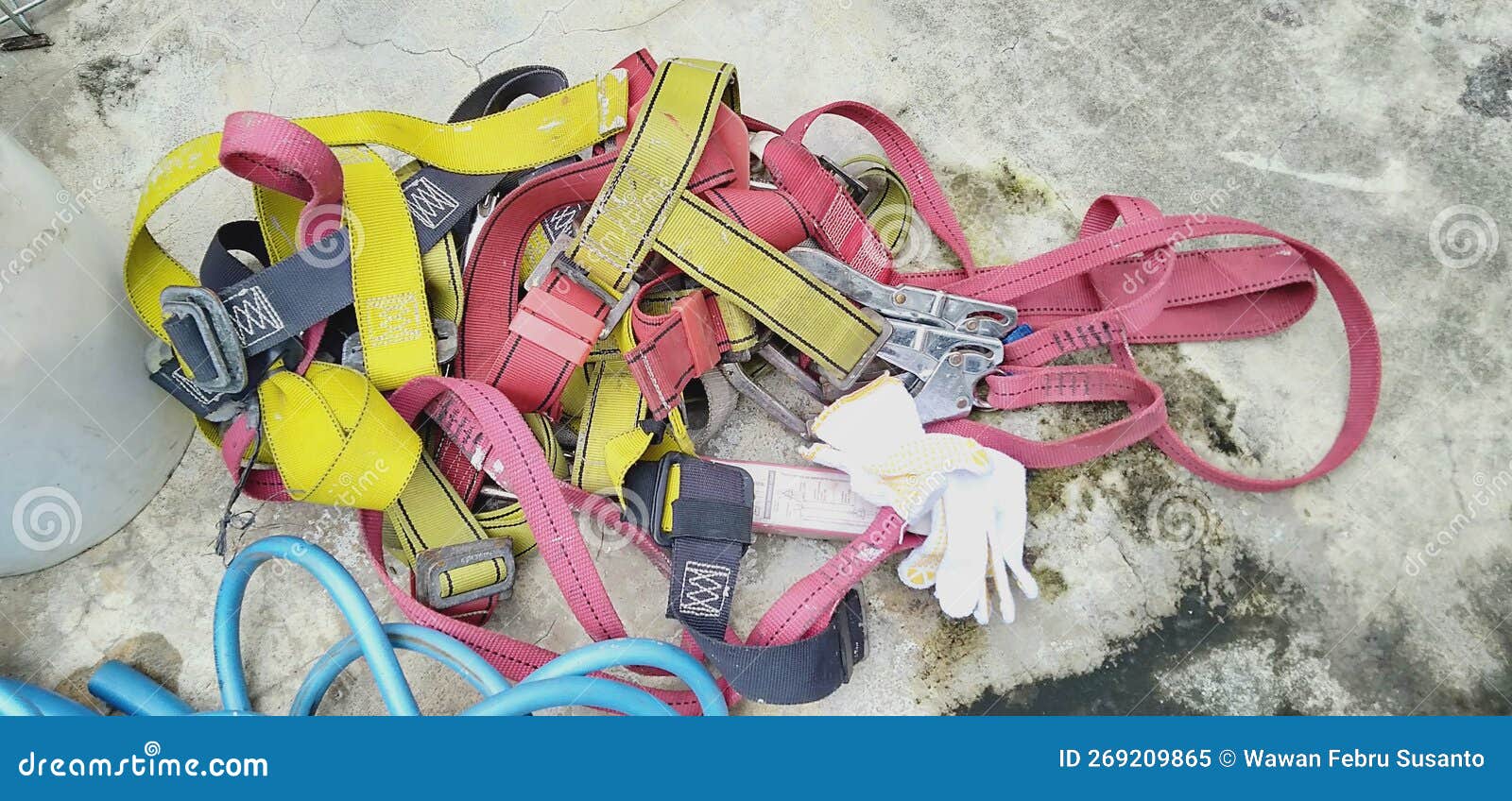 Safety Equipment that Must Be Worn when Working at Height Stock Image