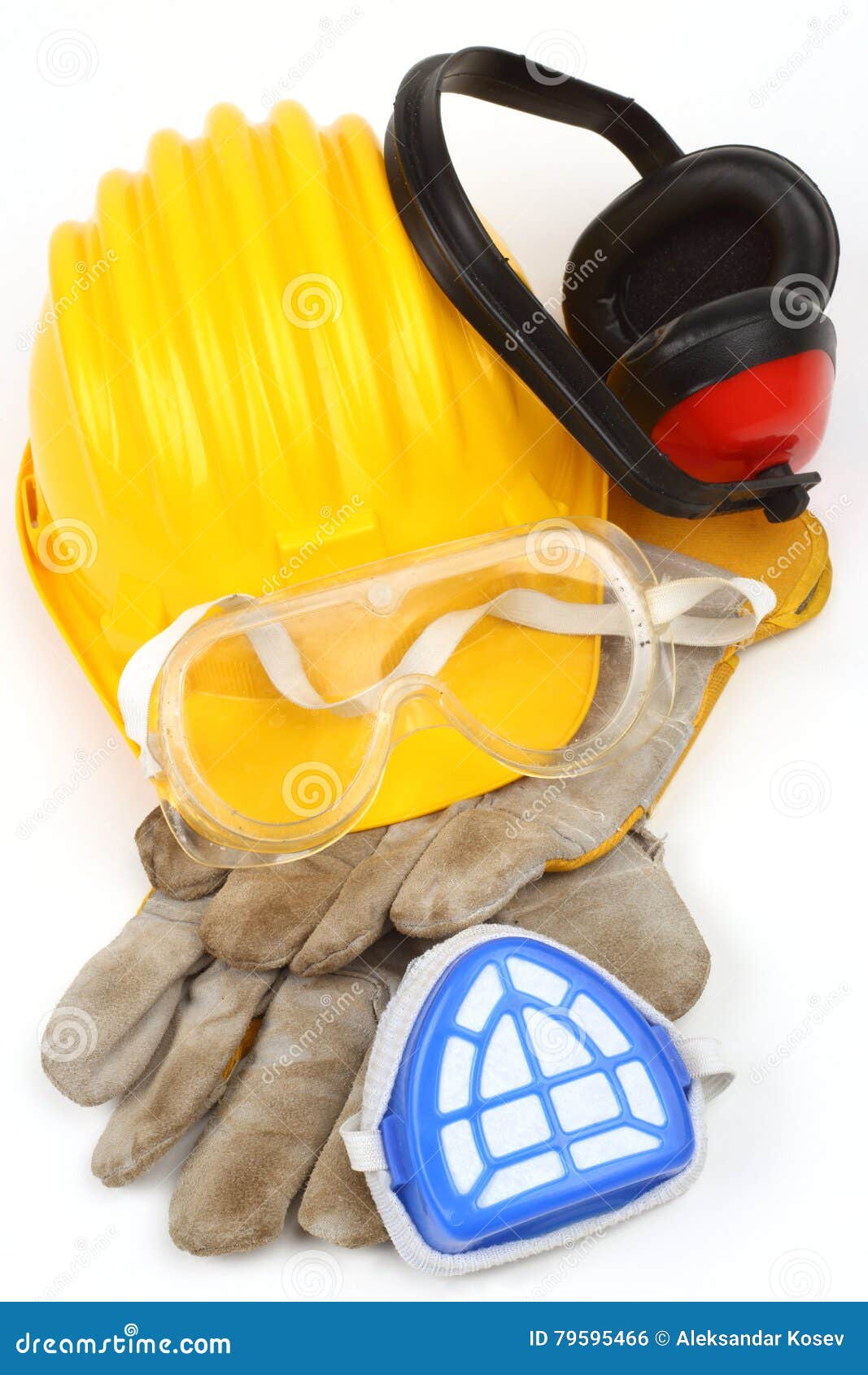 Safety equipment set stock photo. Image of heavy, construction 79595466