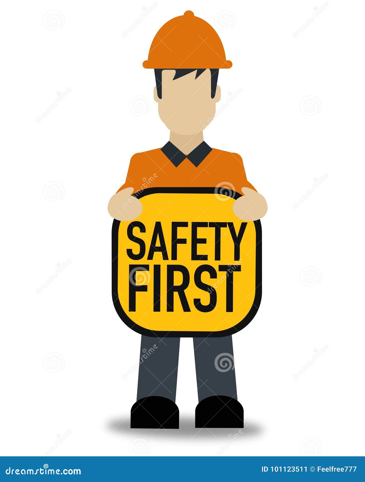 Safety First Super Quality Sign Stock Illustration - Illustration