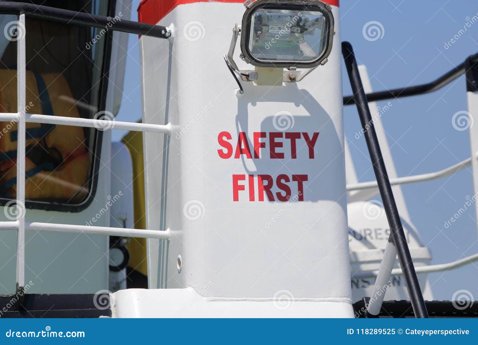 Safety first message stock image. Image of ocean, industry 118289525