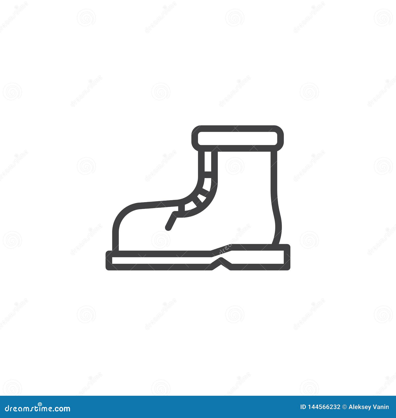 Safety footwear line icon stock vector. Illustration of hazard - 144566232