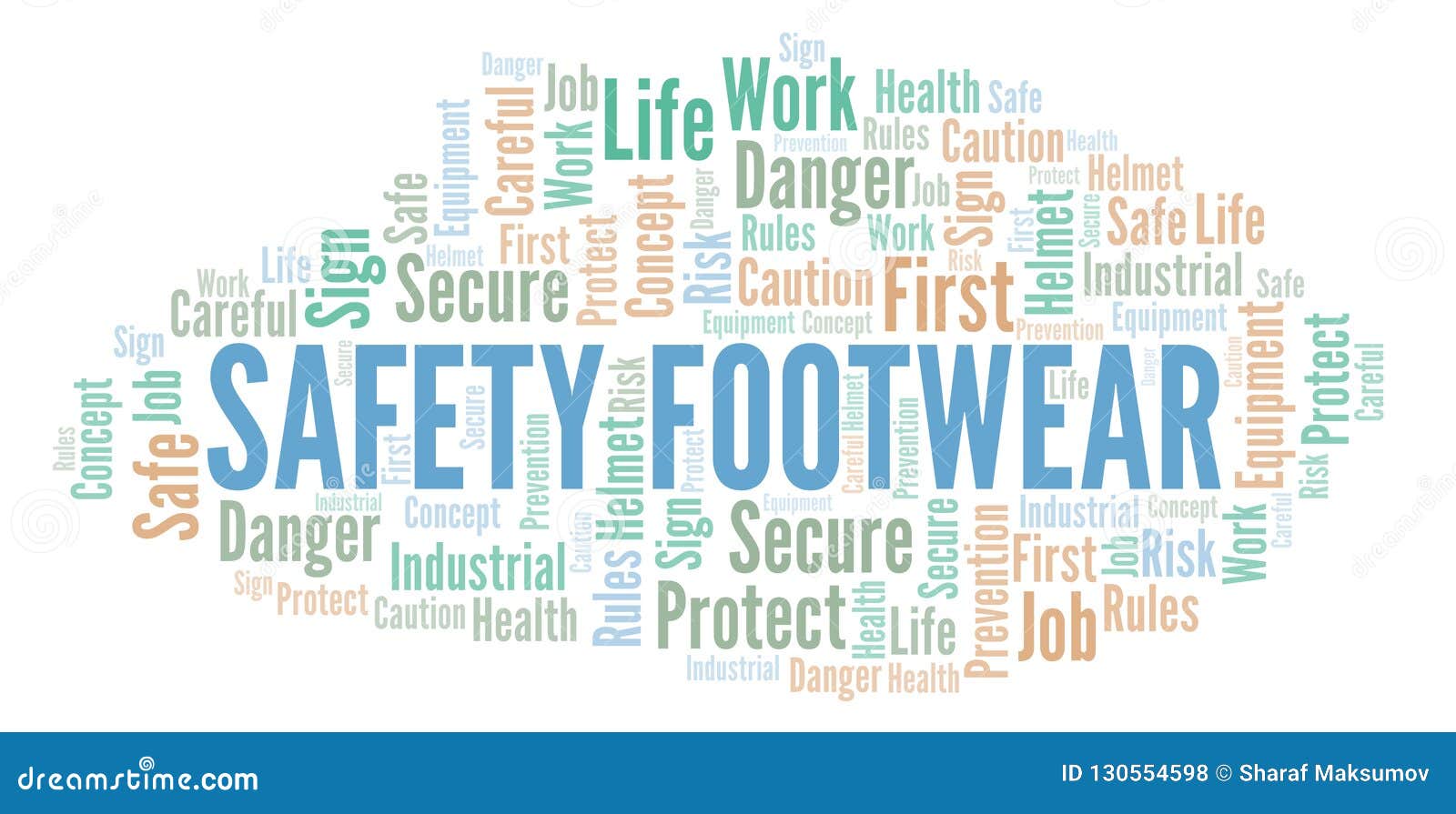 Safety Footwear Word Cloud. Stock Illustration Illustration of